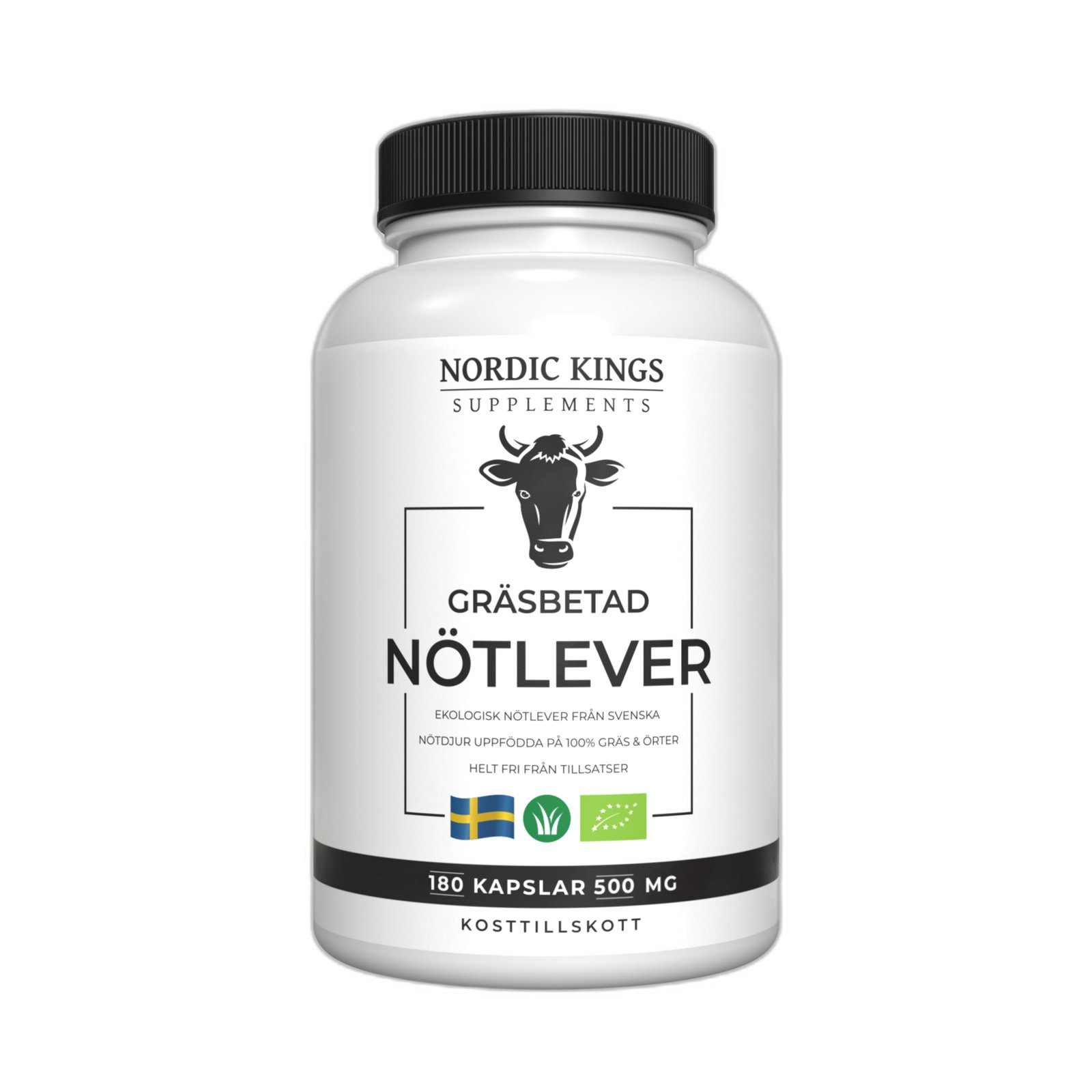 Nordic Kings Gräsbetad Nötlever EKO 180 kapslar