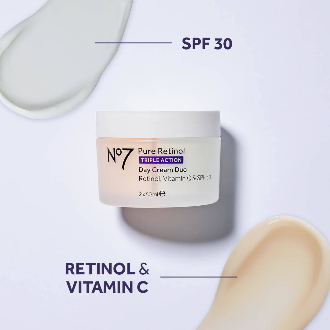 No7 Pure Retinol Day Cream Duo Vitamin C SPF30 100ml
