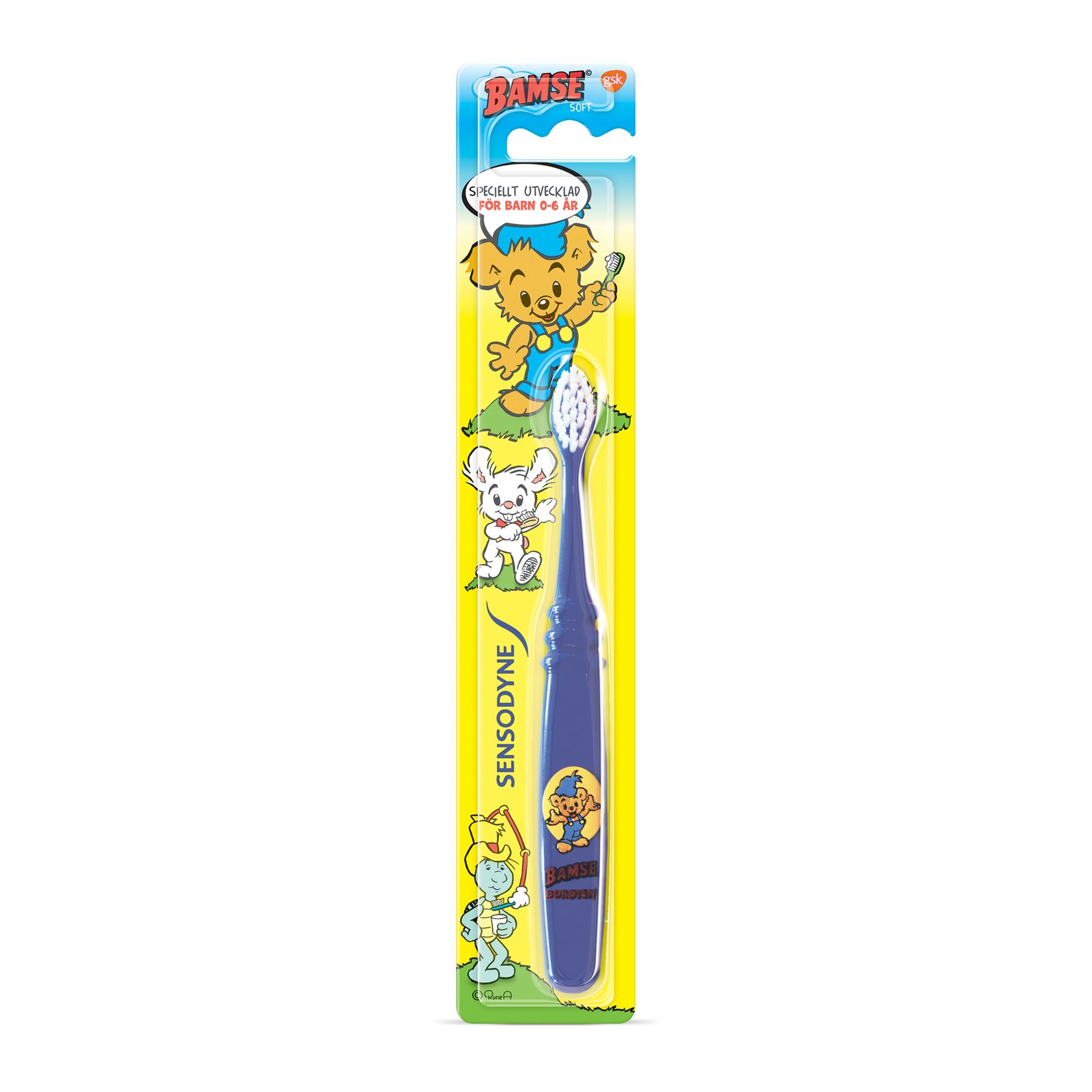 Sensodyne Bamse Tandborste 0-6 år 1 st - Olika färger