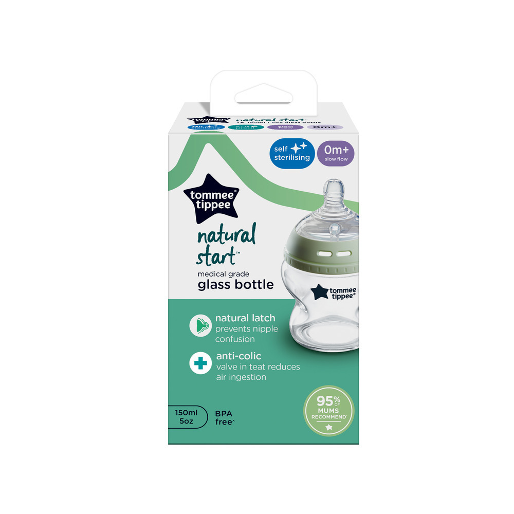 Tommee Tippee Natural Start Glasflaska 150 ml