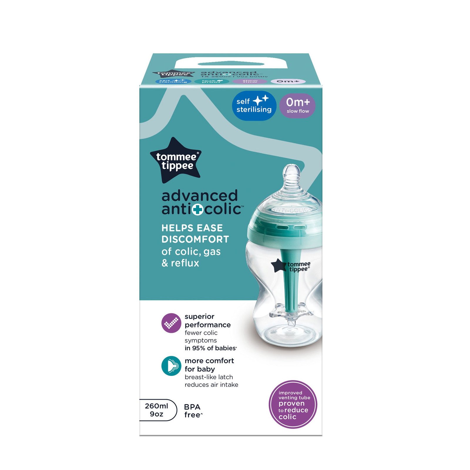 Tommee Tippee Antikolik Flaska med Värmeindikator 260 ml