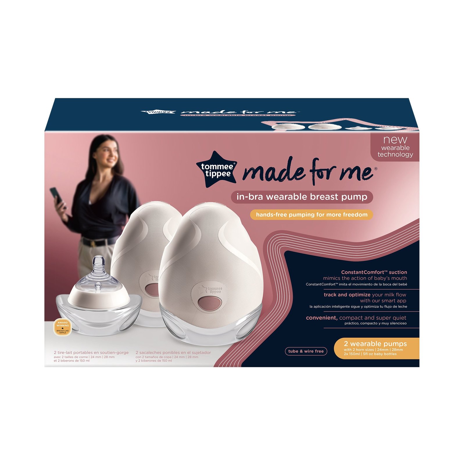 Tommee Tippee Bärbar Elektrisk Bröstpump Dubbel