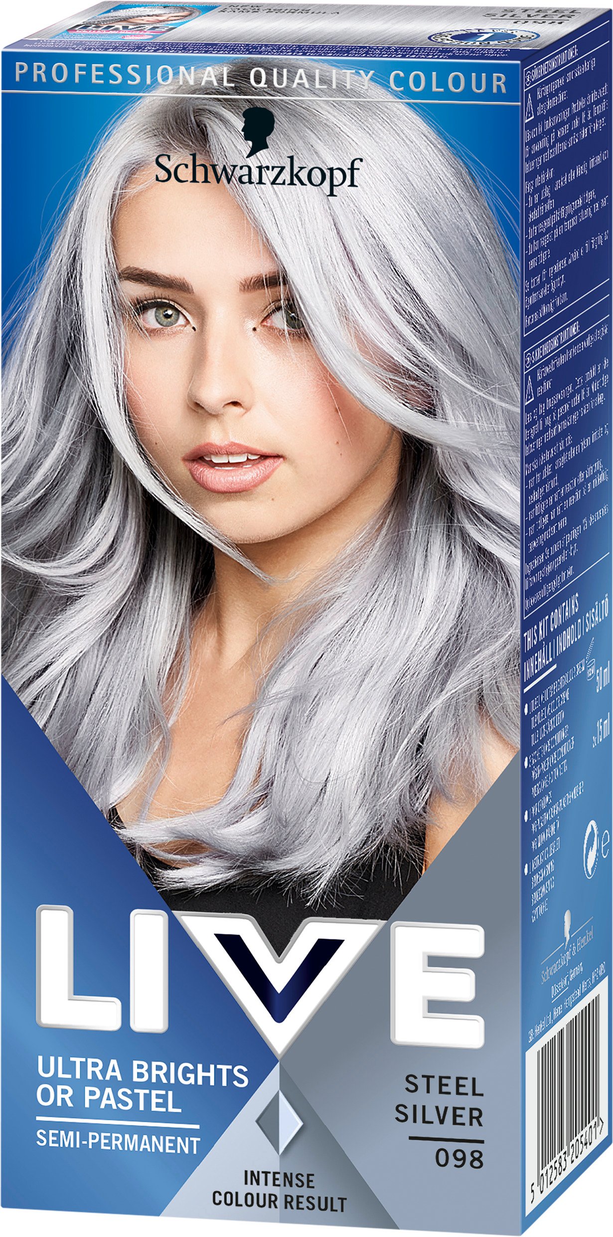 Schwarzkopf LIVE Ultra Bright Or Pastell 098 Steel Silver