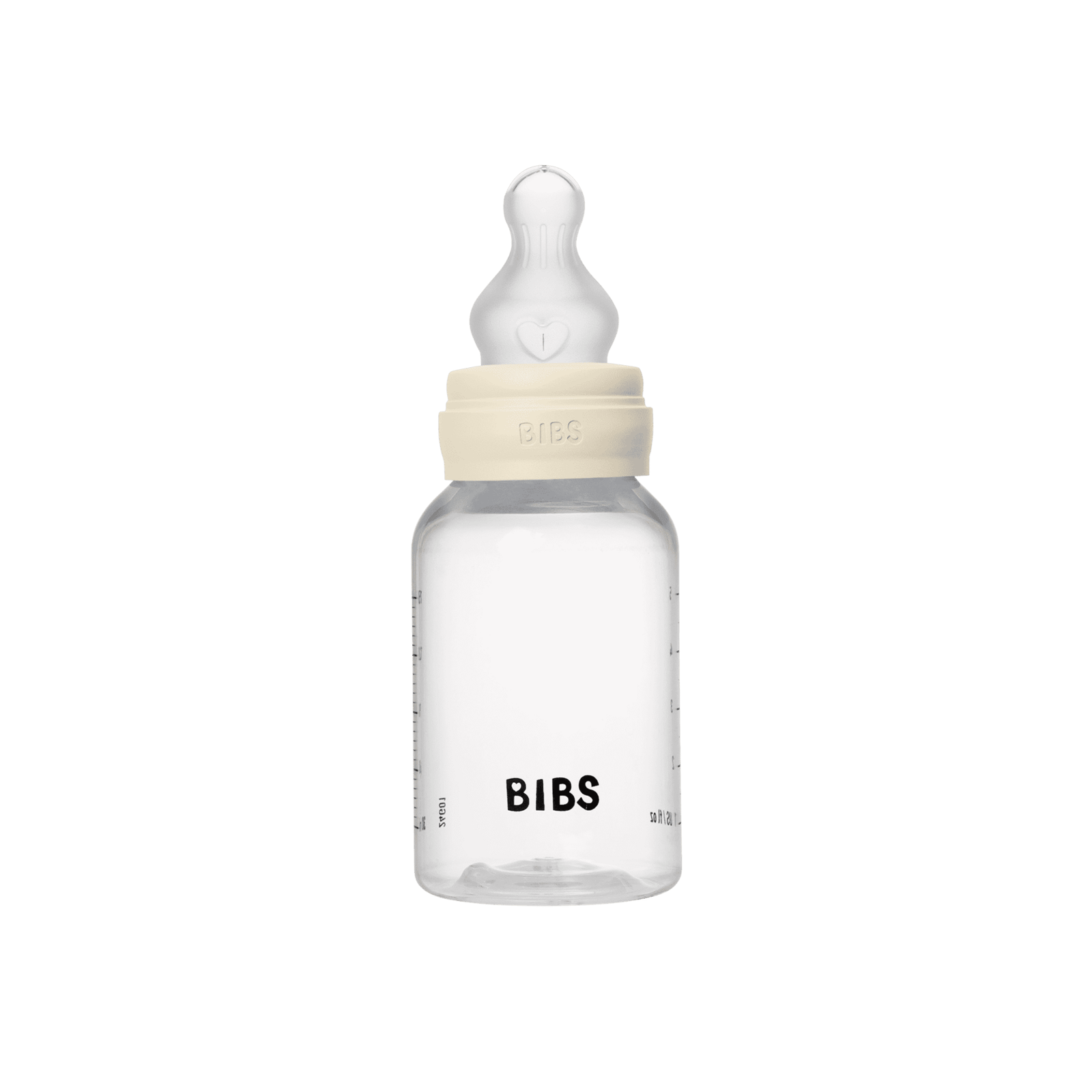 BIBS Baby Bottle Round Silicone Slow Flow Ivory 150 ml