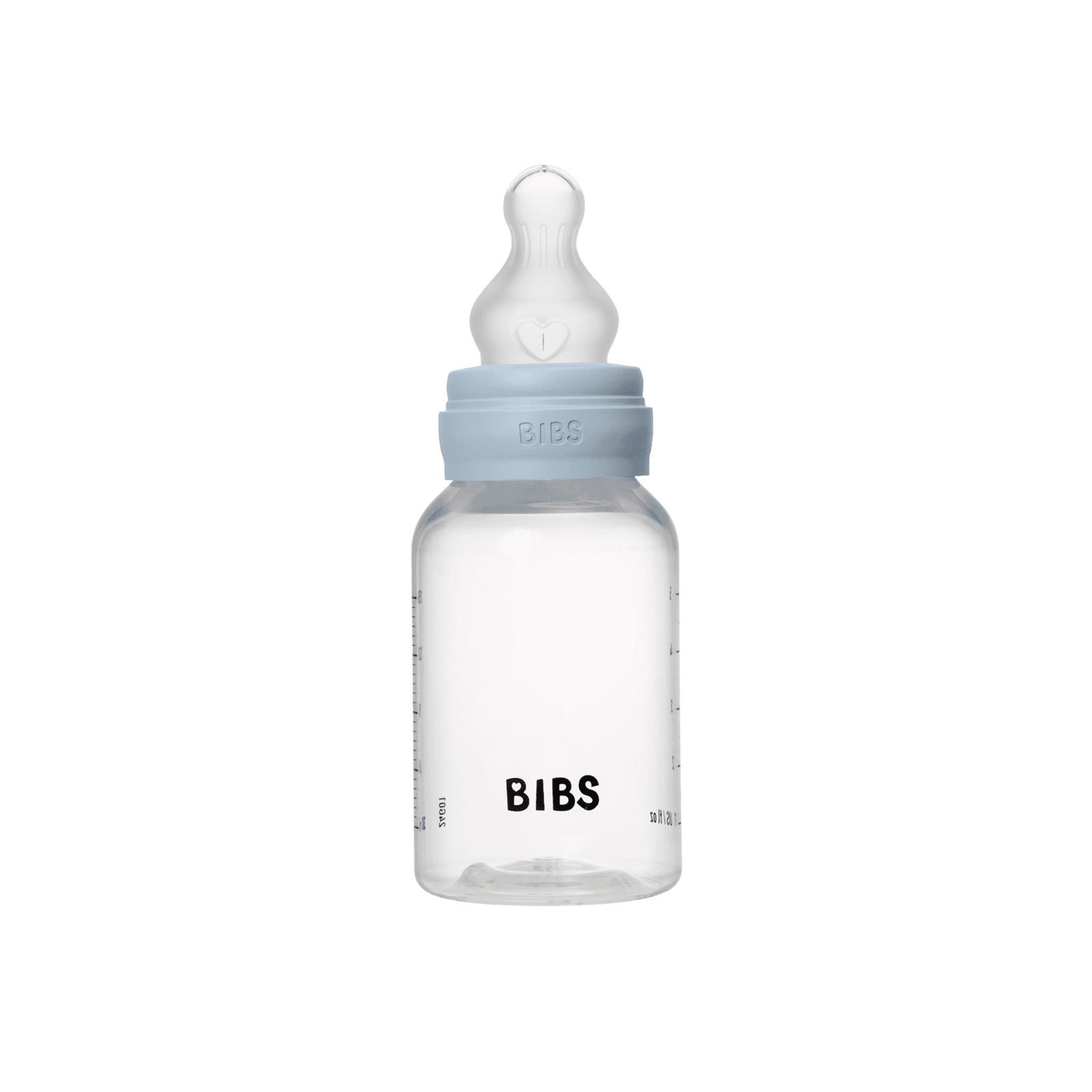 BIBS Baby Bottle Round Silicone Slow Flow Baby Blue 150 ml