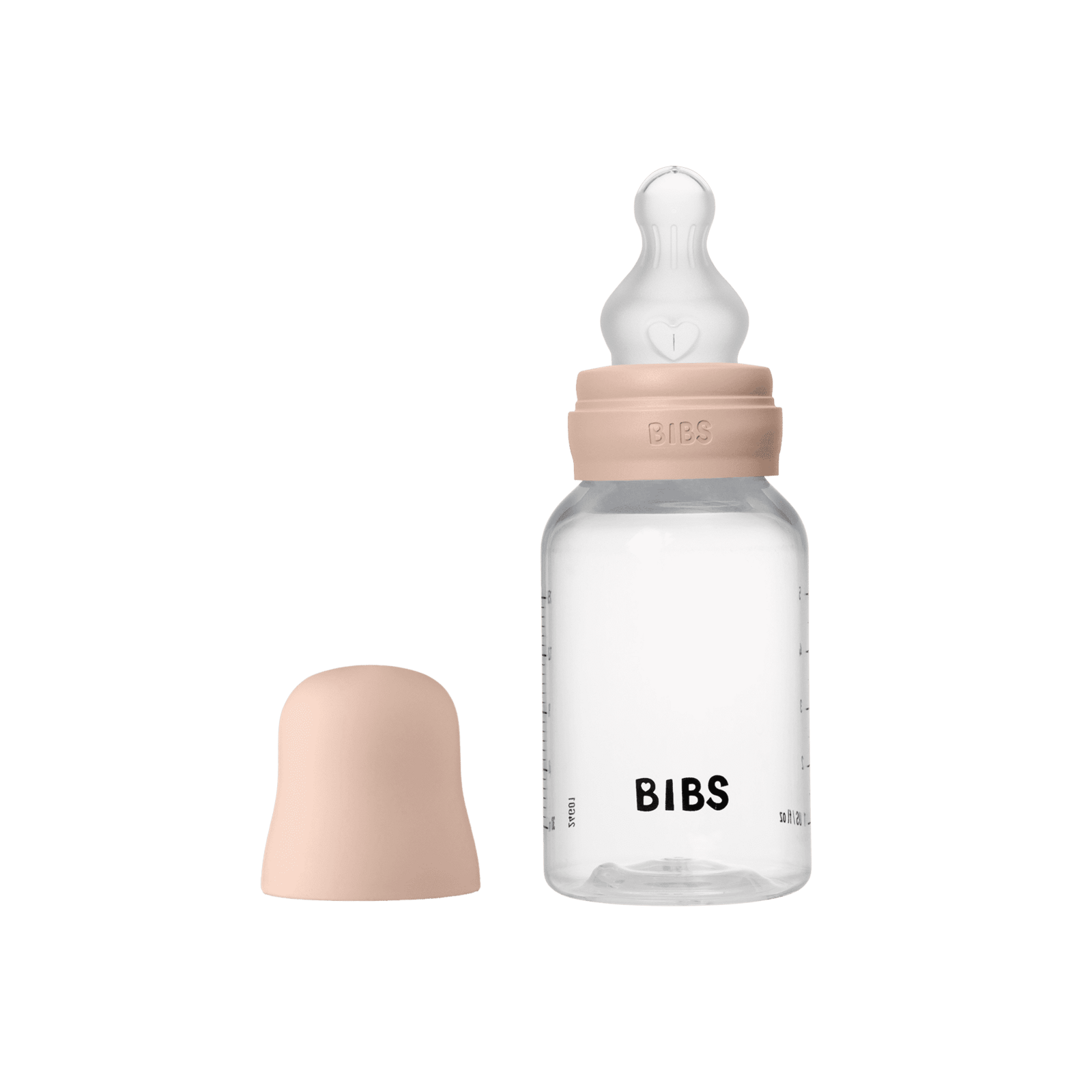 BIBS Baby Bottle Round Silicone Slow Flow Blush 150 ml