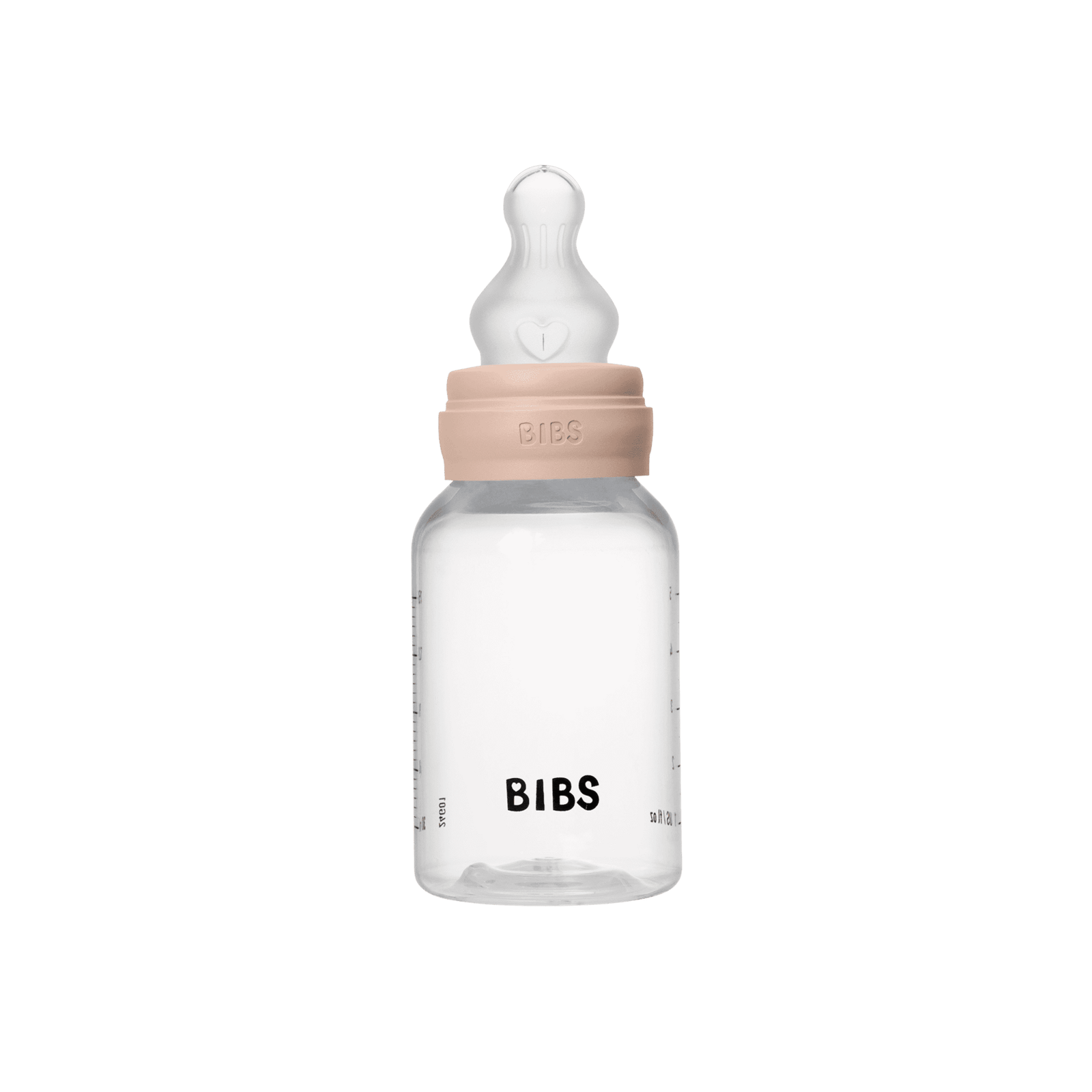 BIBS Baby Bottle Round Silicone Slow Flow Blush 150 ml