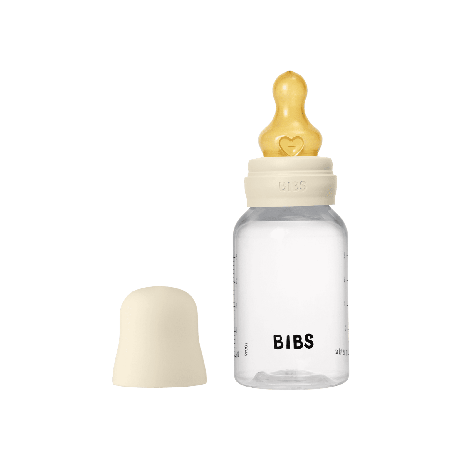 BIBS Baby Bottle Round Latex Slow Flow Ivory 150 ml