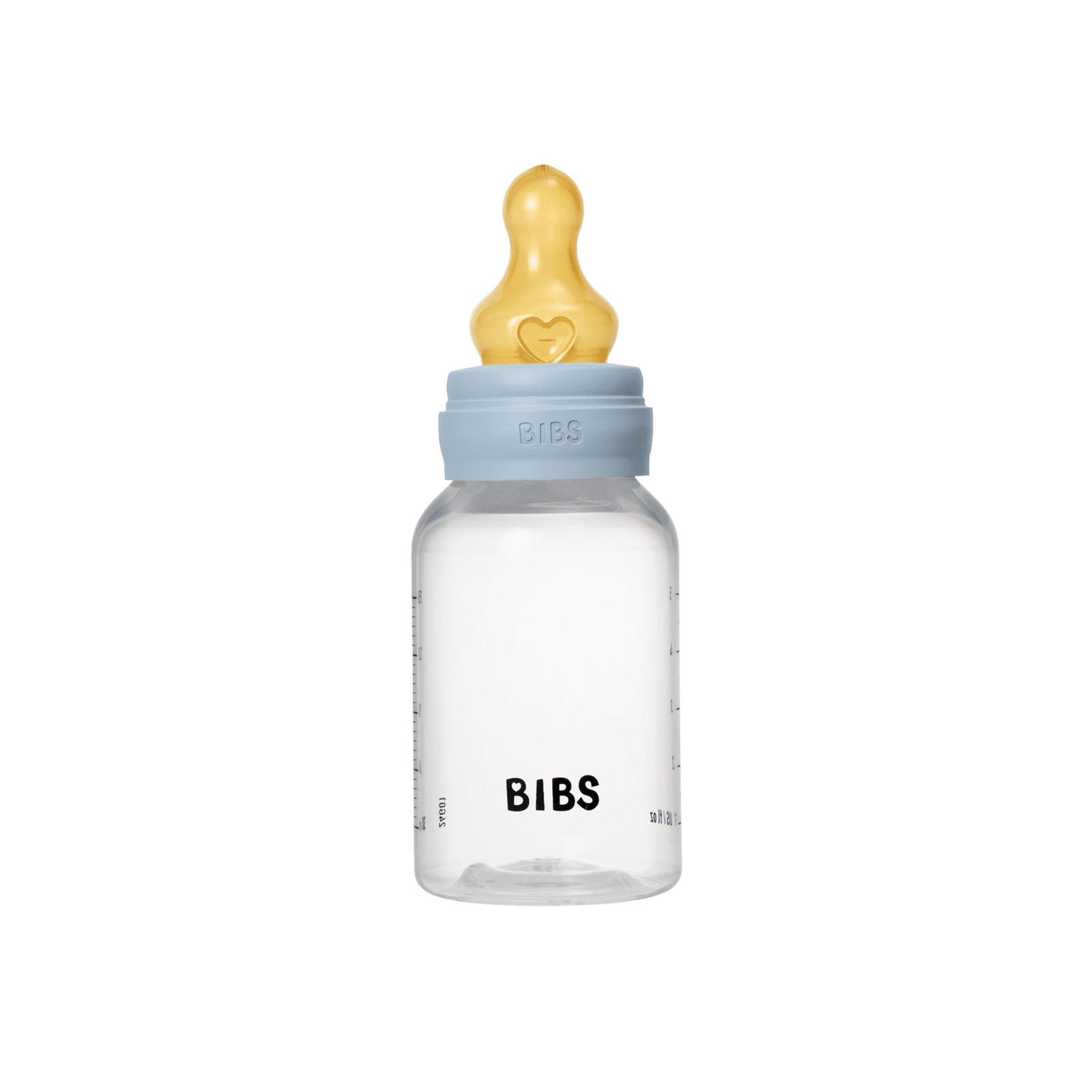 BIBS Baby Bottle Round Latex Slow Flow Baby Blue 150 ml