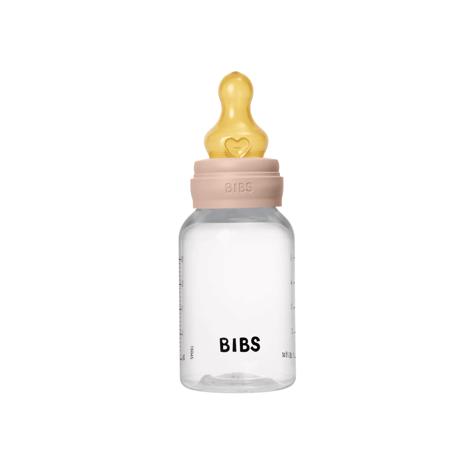 BIBS Baby Bottle Round Latex Slow Flow Blush 150 ml