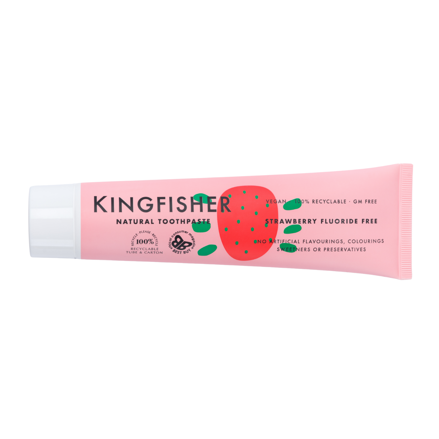 Kingfisher Tandkräm Barn Jordgubb Flourfri 100 ml