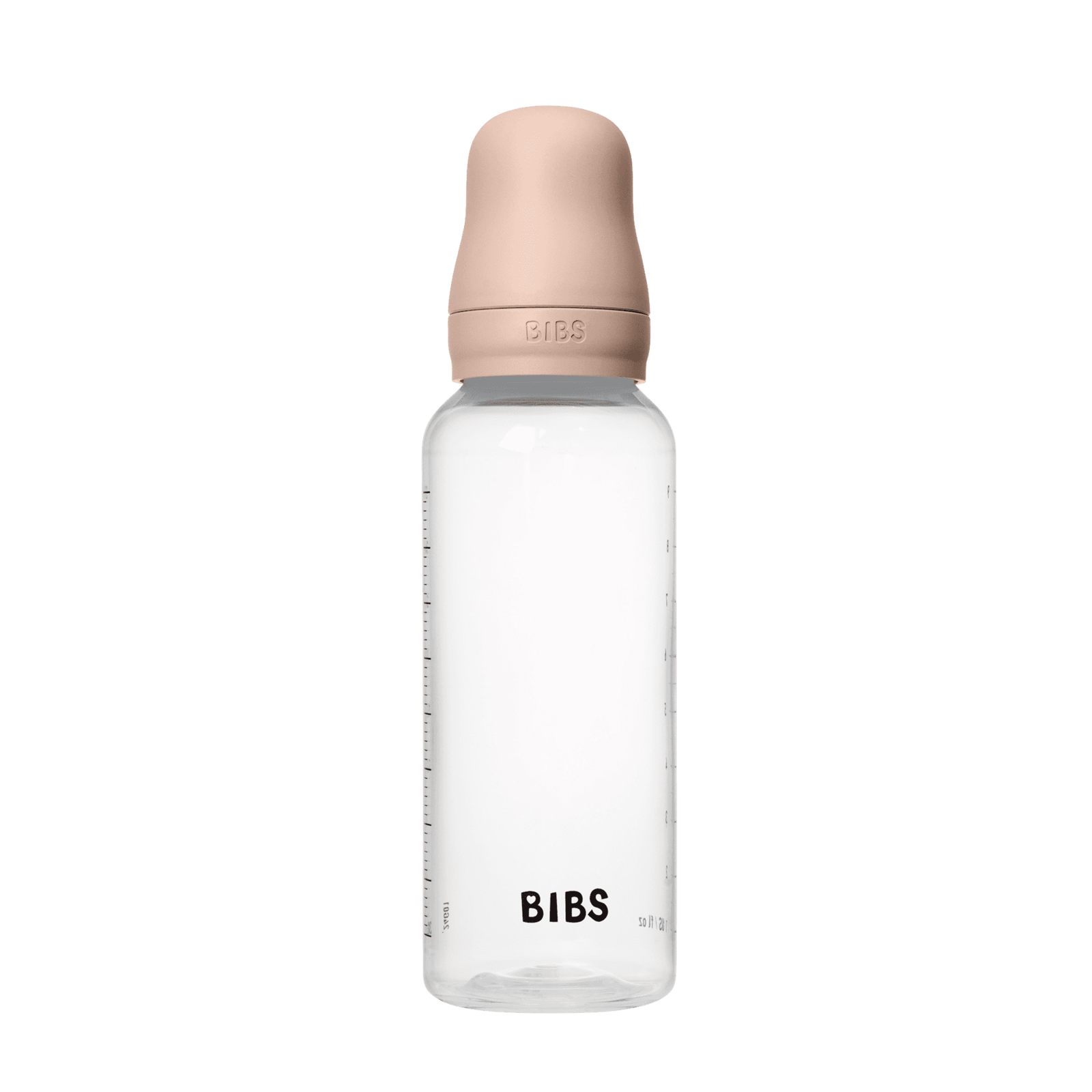 BIBS Baby Bottle Round Silicone Medium Flow Blush 270 ml