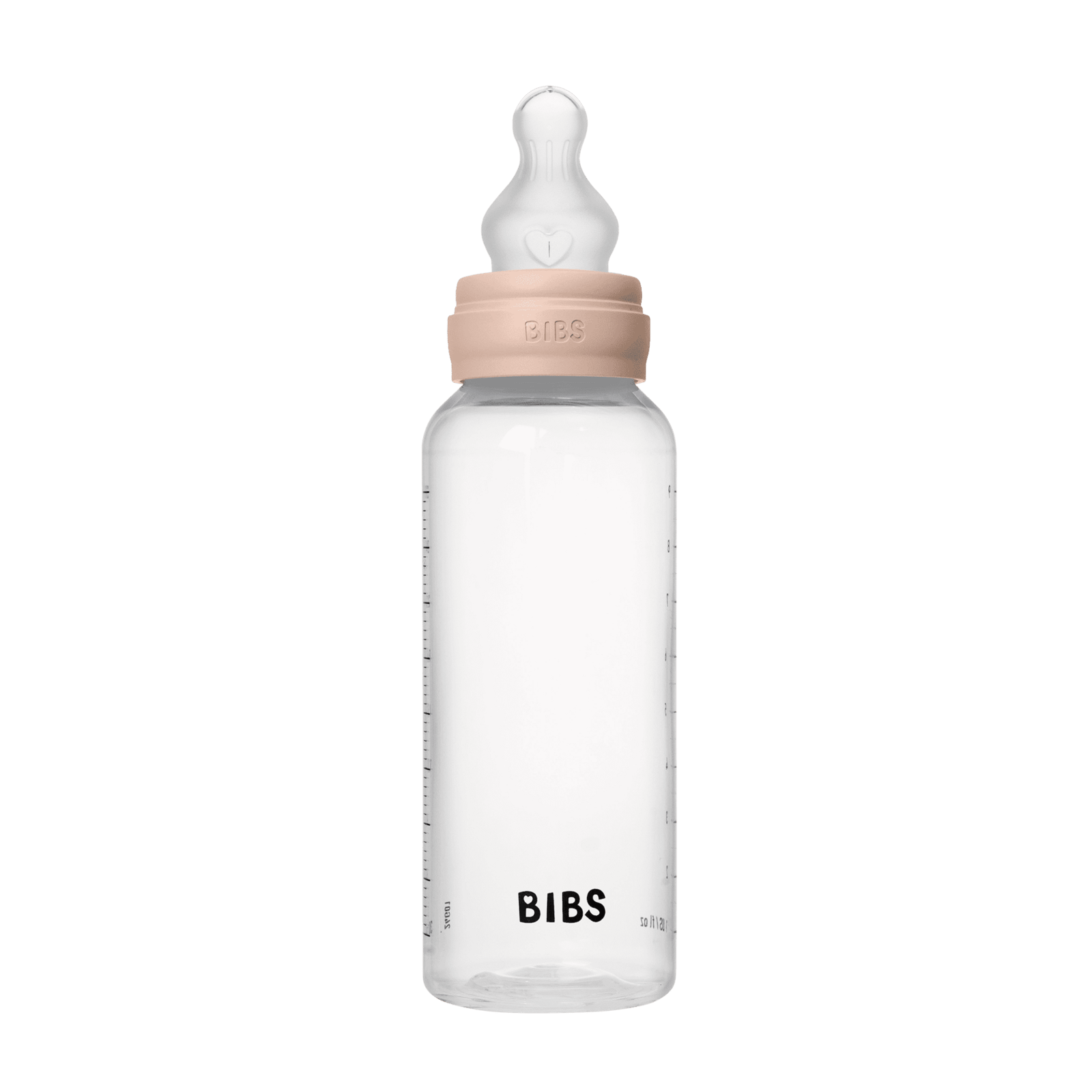 BIBS Baby Bottle Round Silicone Medium Flow Blush 270 ml