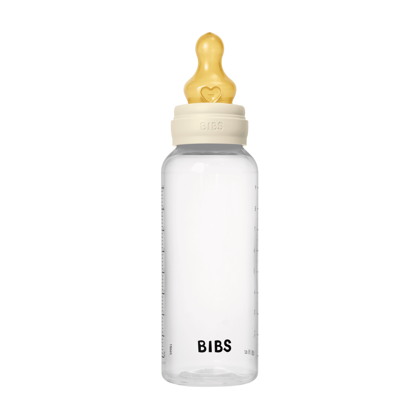 BIBS Baby Bottle Round Latex Medium Flow Ivory 270 ml