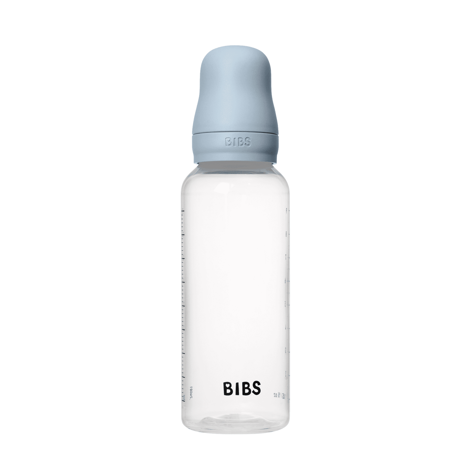 BIBS Baby Bottle Round Latex Medium Flow Baby Blue 270 ml