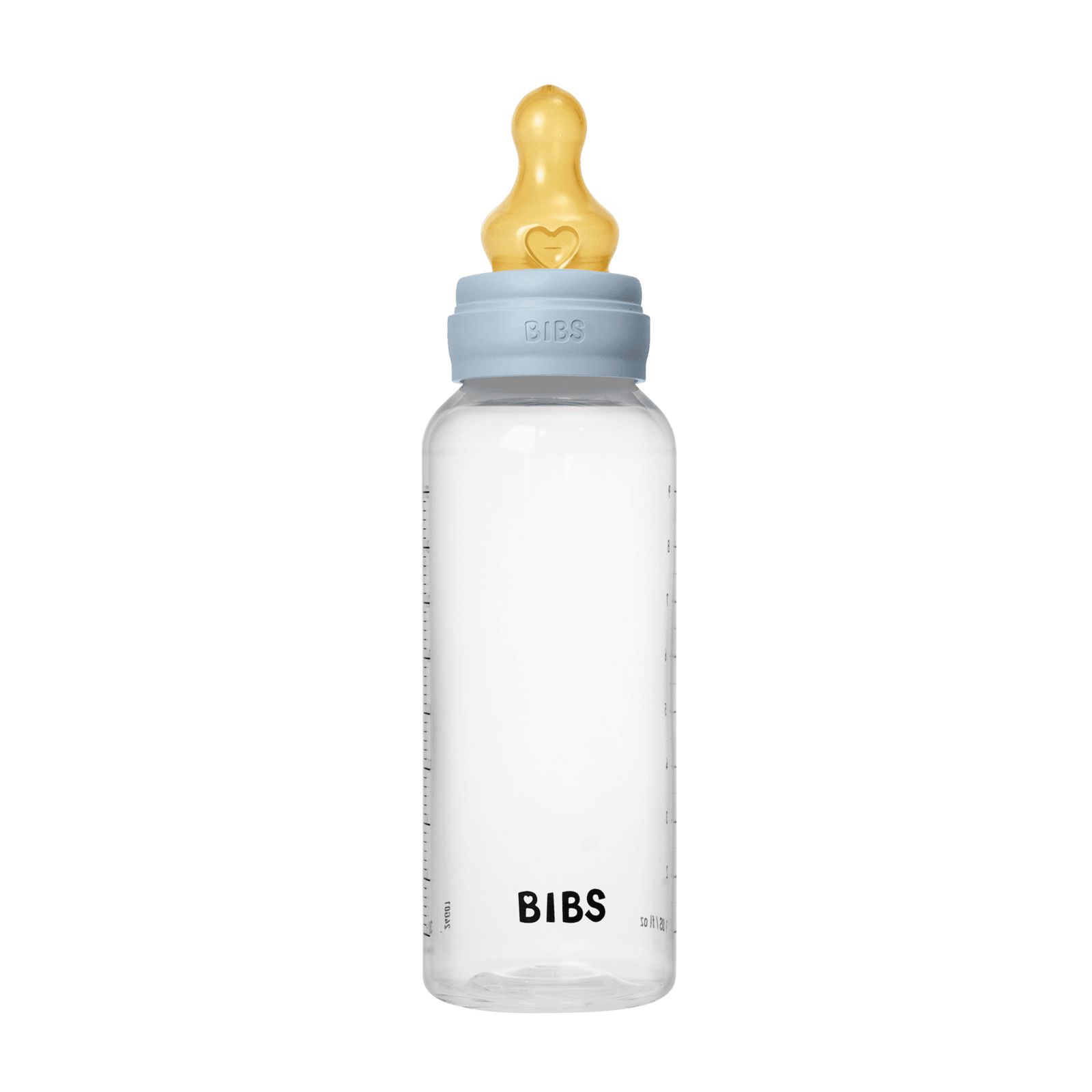 BIBS Baby Bottle Round Latex Medium Flow Baby Blue 270 ml