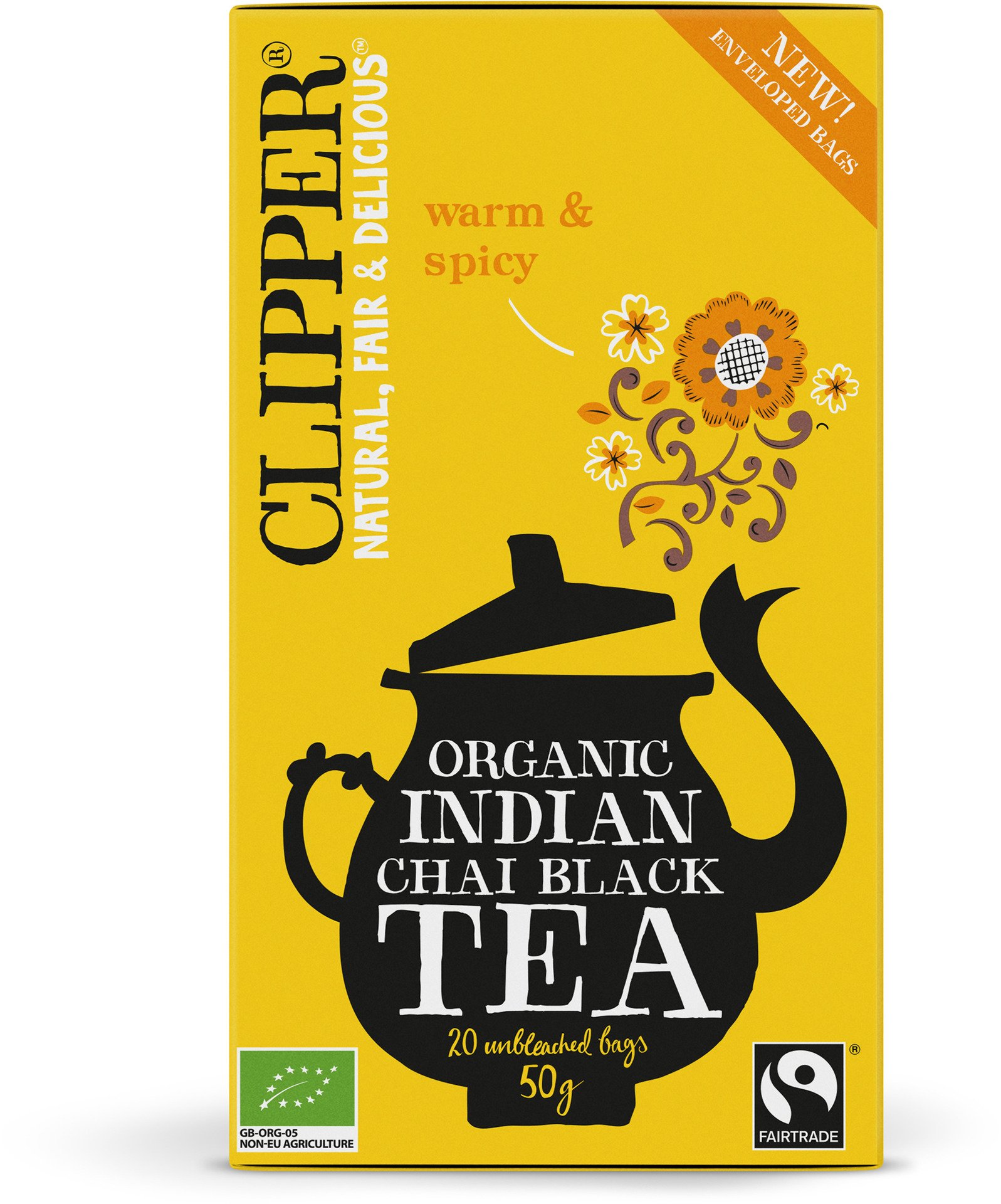 Clipper Organic Indian Chai Black Tea 20 tepåsar