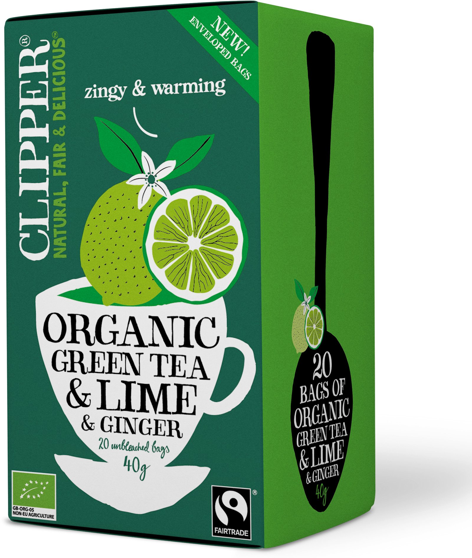 Clipper Organic Green Tea Lime & Ginger 20 st