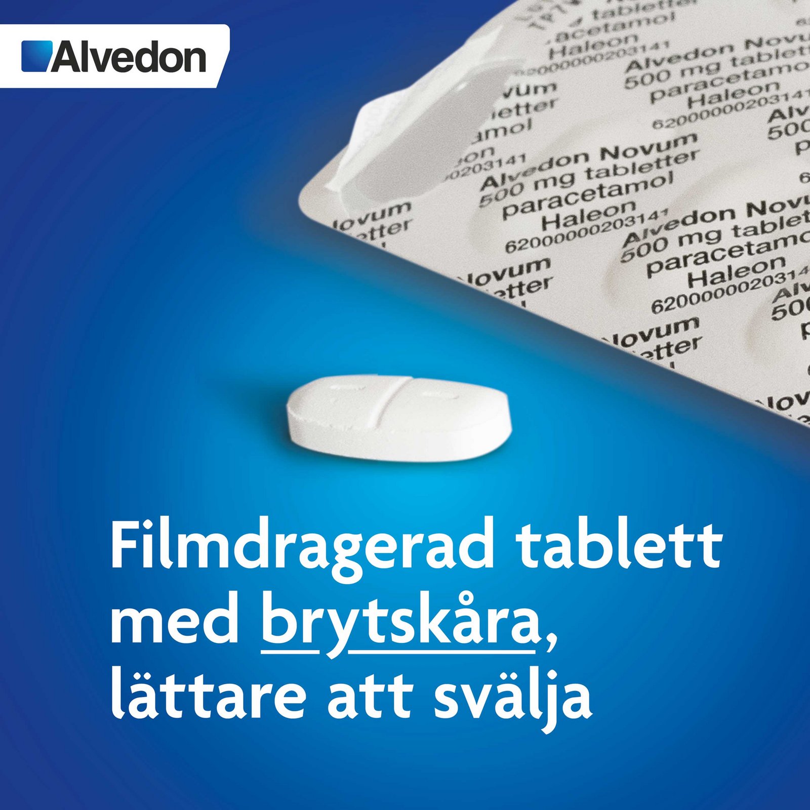 Alvedon Novum 500 mg Paracetamol Filmdragerade Tabletter 20 st