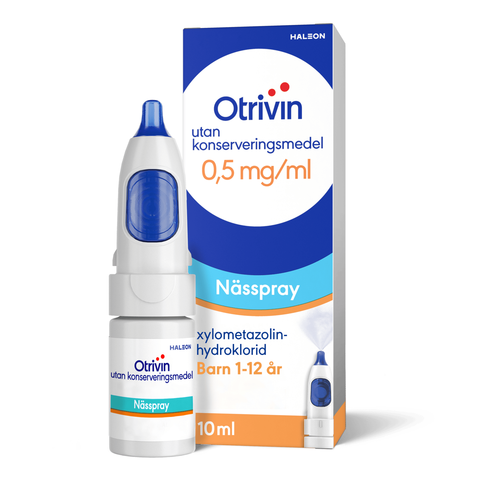 Otrivin Barn Nässpray utan konserveringsmedel 0.5mg/ml 10 ml
