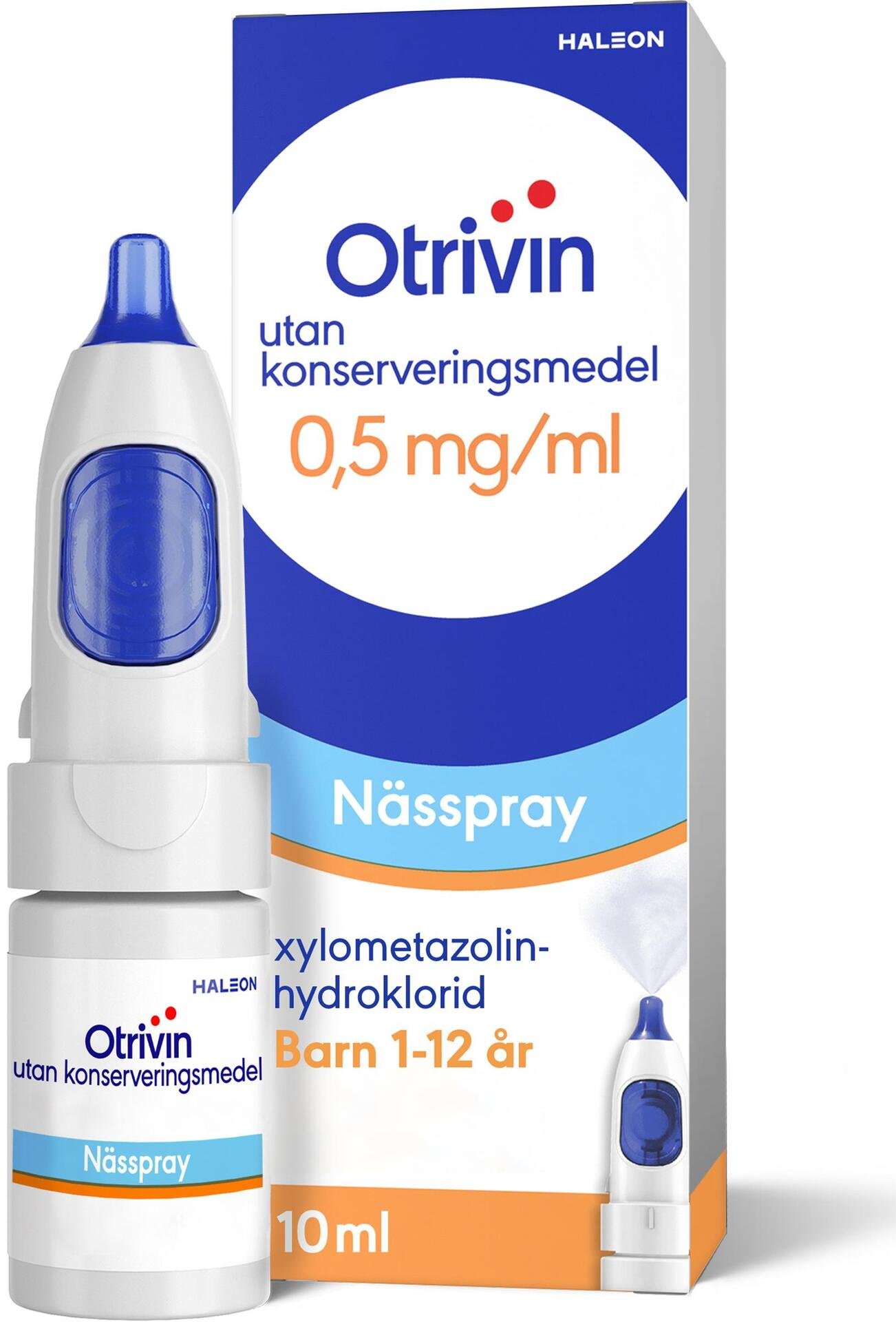 Otrivin Barn Nässpray utan konserveringsmedel 0.5mg/ml 10 ml