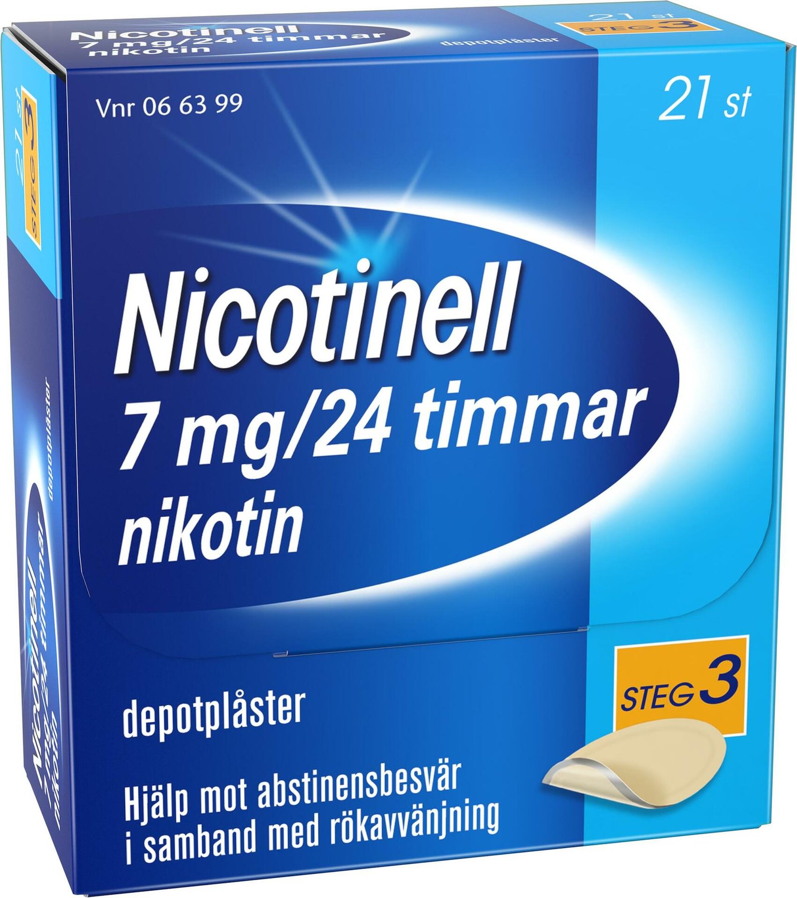 Nicotinell Nikotinplåster 7mg/24 timmar 21 depotplåster