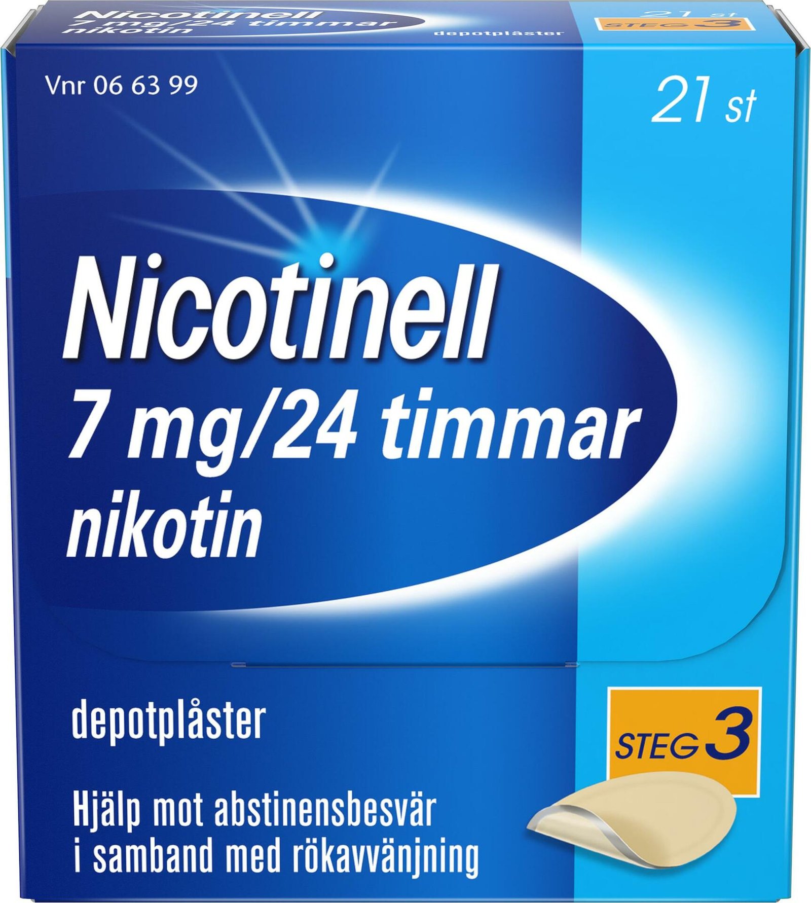 Nicotinell Nikotinplåster 7mg/24 timmar 21 depotplåster