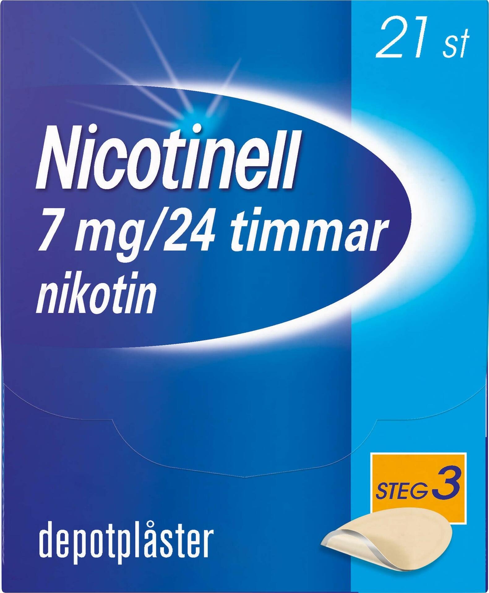 Nicotinell Nikotinplåster 7mg/24 timmar 21 depotplåster