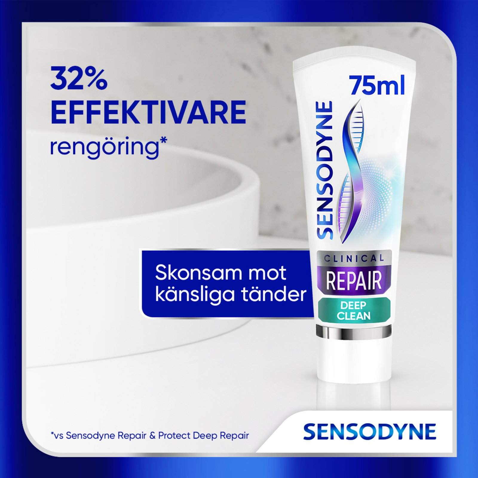 Sensodyne Clinical Repair Deep Clean Tandkräm 75 ml