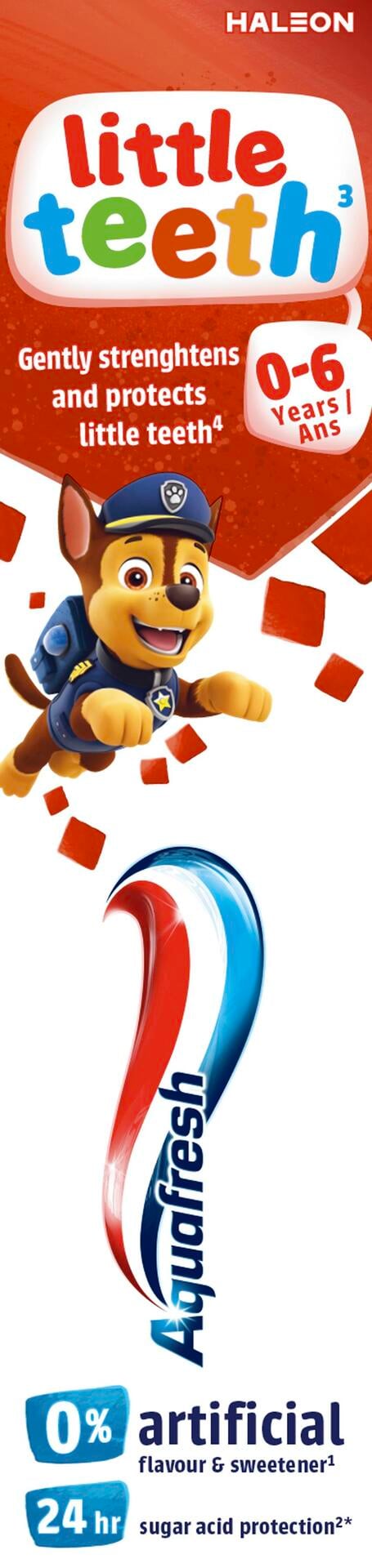 Aquafresh Little Teeth Tandkräm Paw Patrol 0-6 år