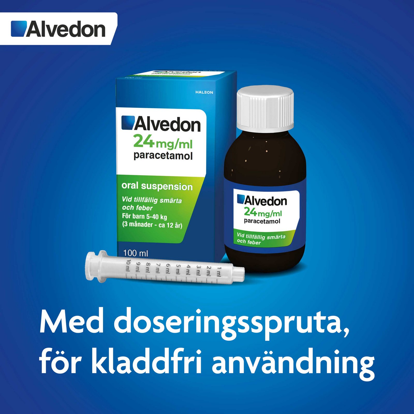 Alvedon 24 mg/ml Paracetamol Oral suspension 100 ml