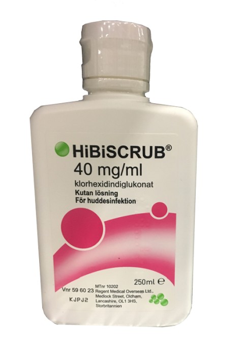 Hibiscrub kutan lösning 40 mg/ml 250 ml