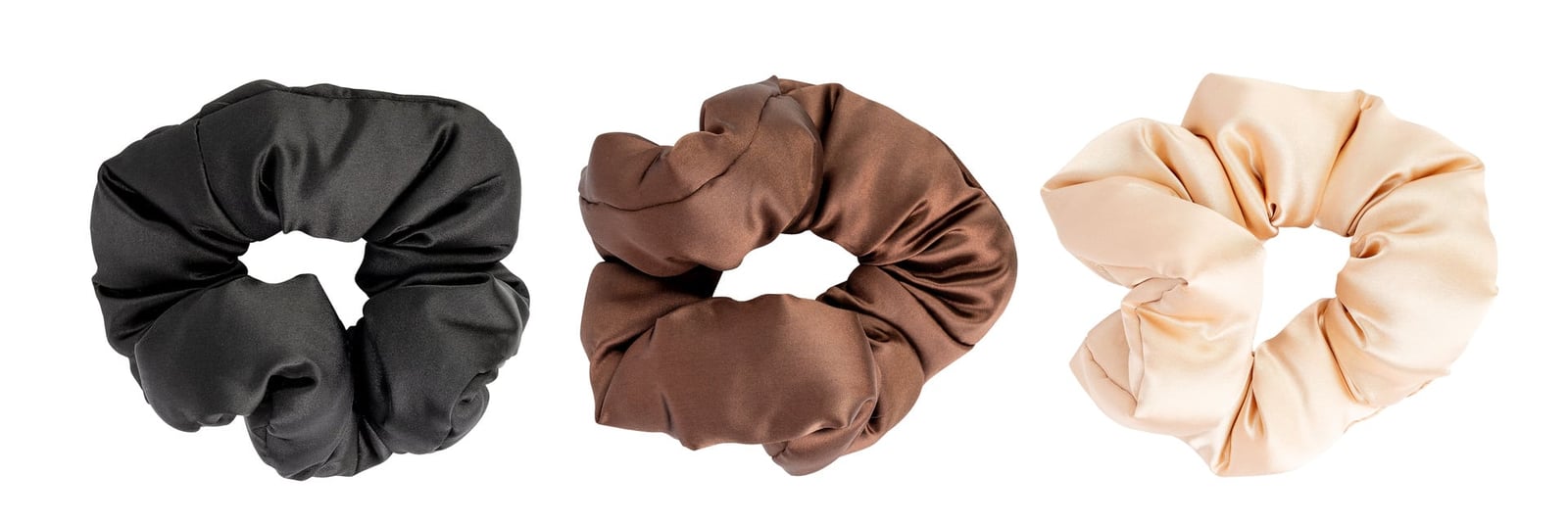 Brushworks Large Classic Cloud Scrunchies - 3 Pack