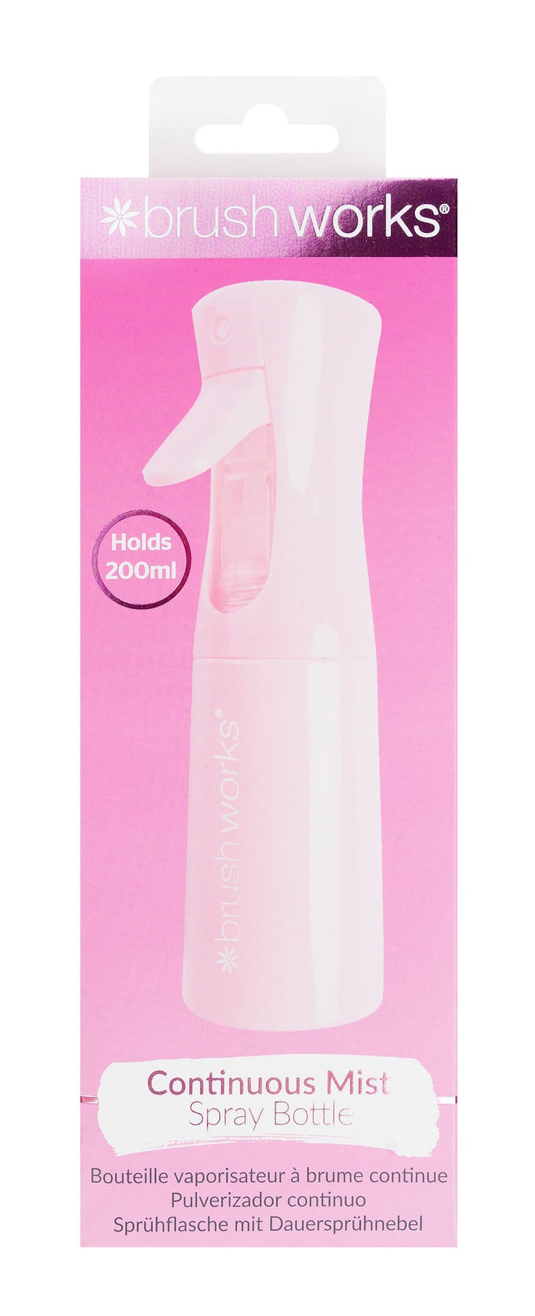 Brushworks Continuous Mist Spray Bottle - Pink