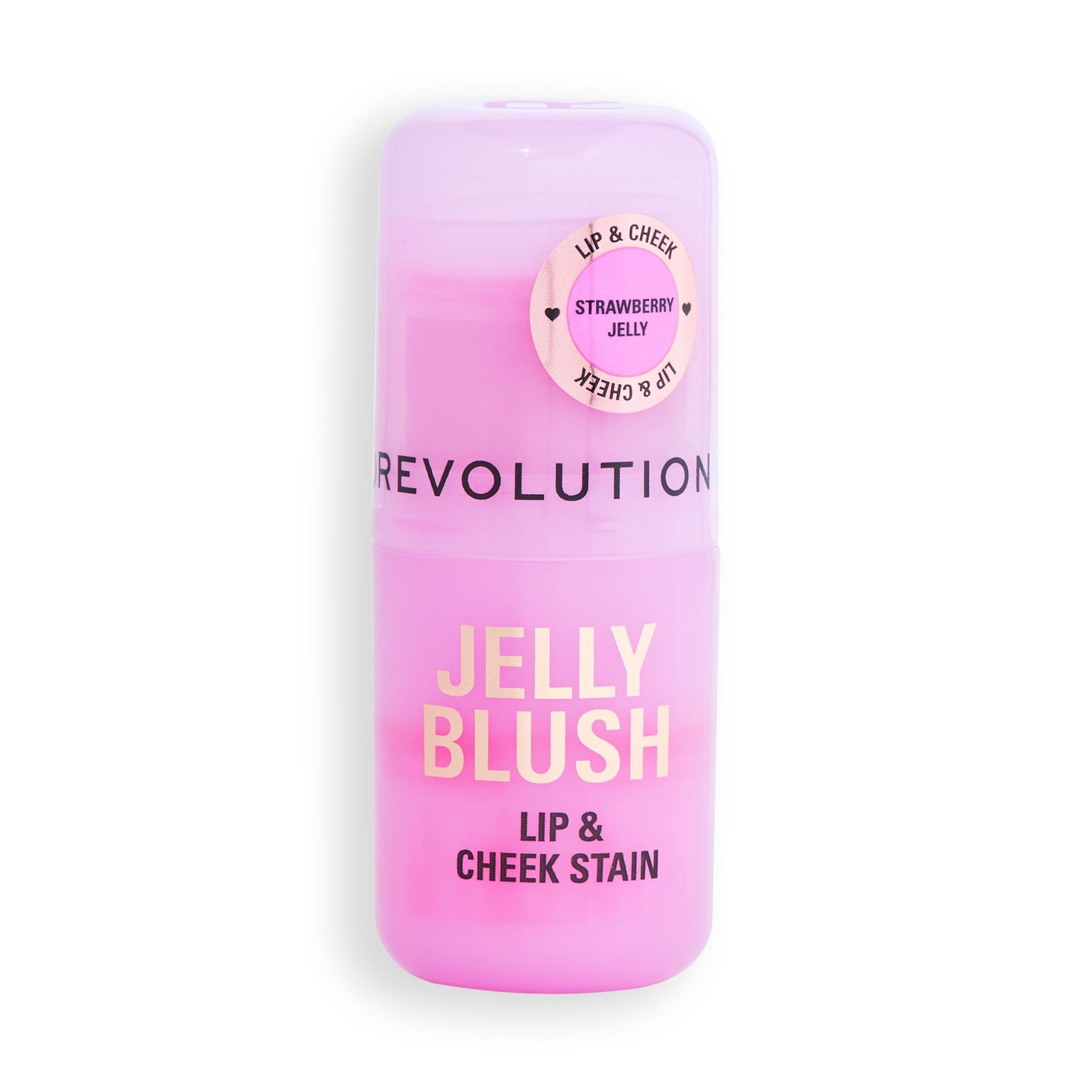 Revolution Beauty London Jelly Blush Stick Lip and Cheek Stain Strawberry Pink 8,4 g