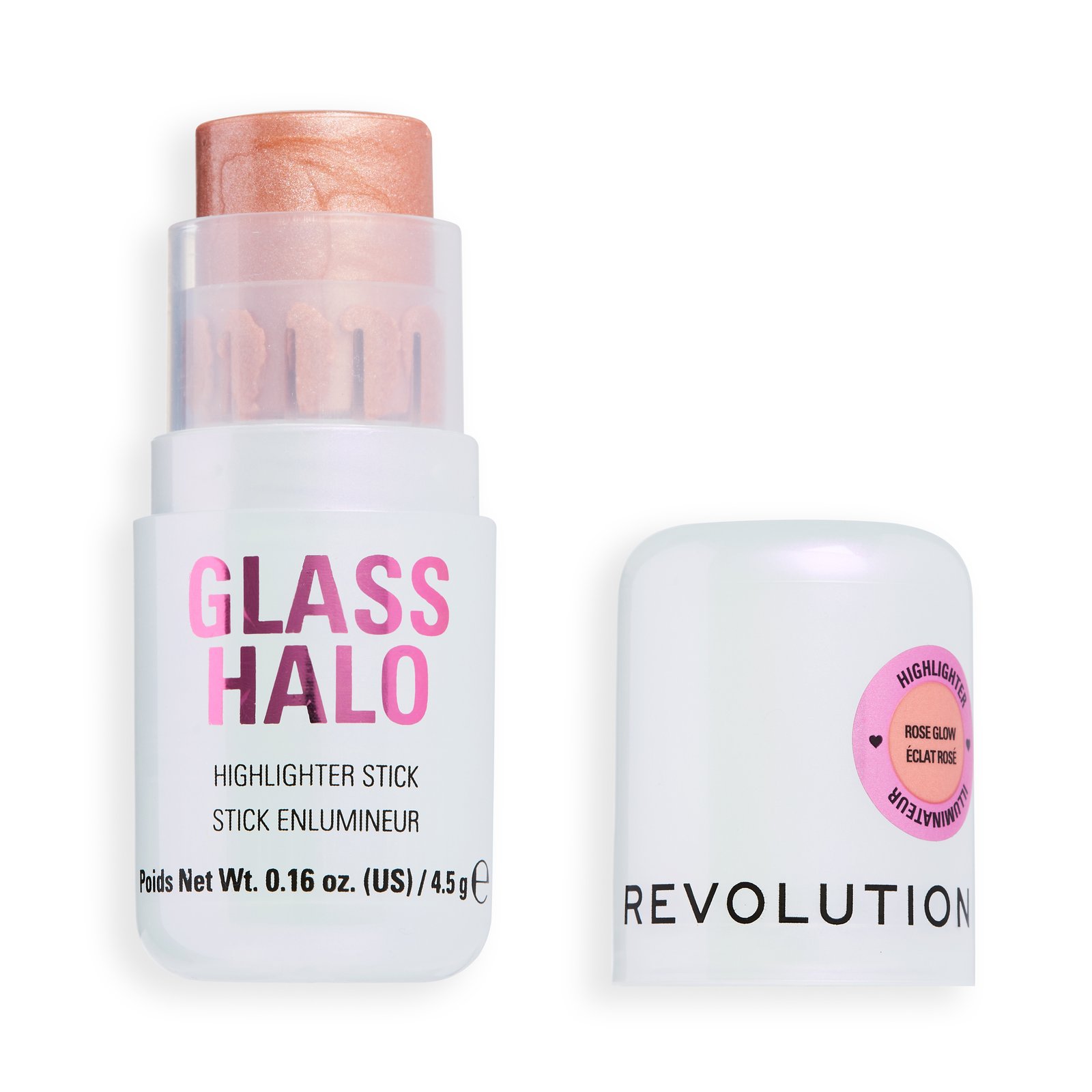 Revolution Glass Halo Highlighter Stick Rose Glow 5,5 g