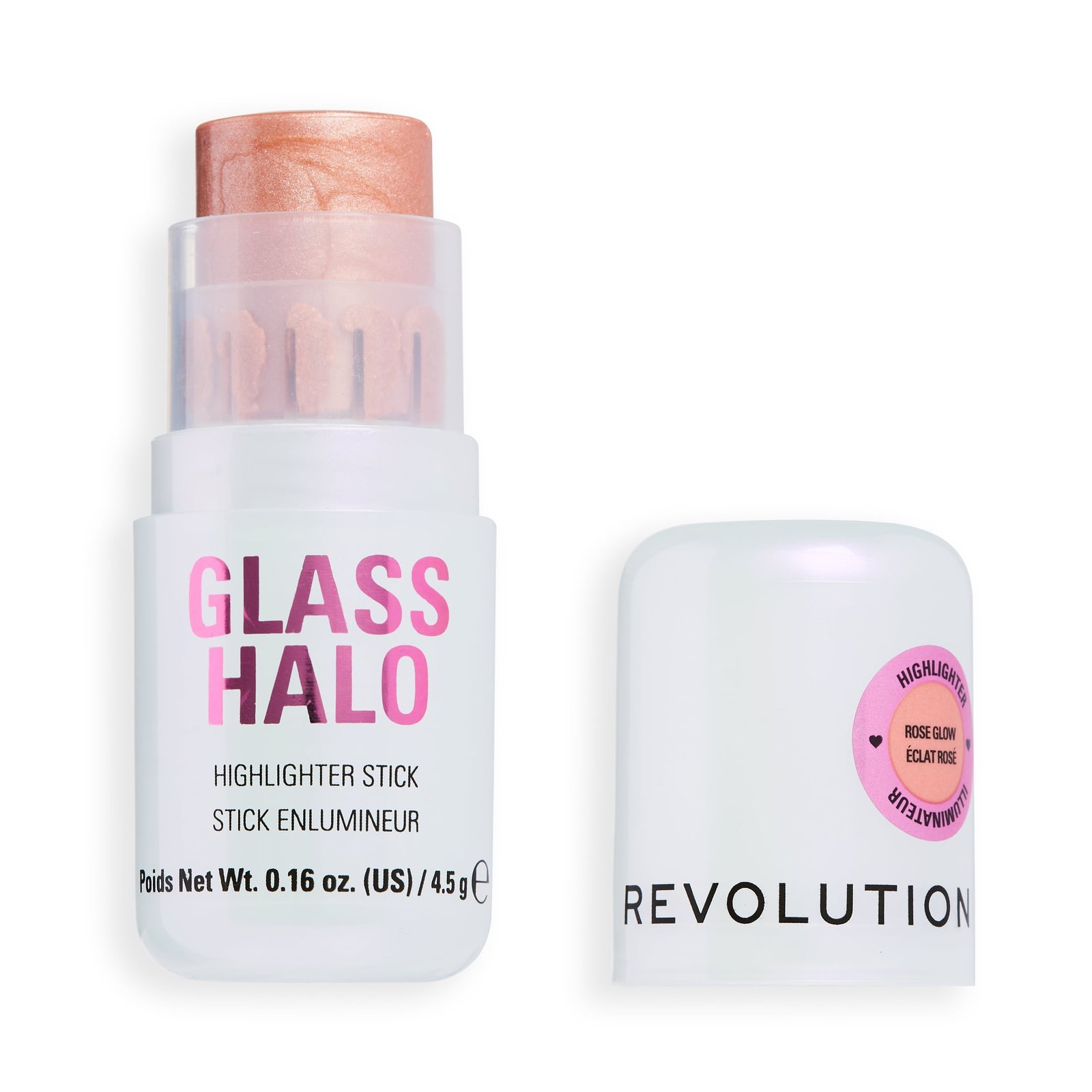 Revolution Glass Halo Highlighter Stick Rose Glow 5,5 g