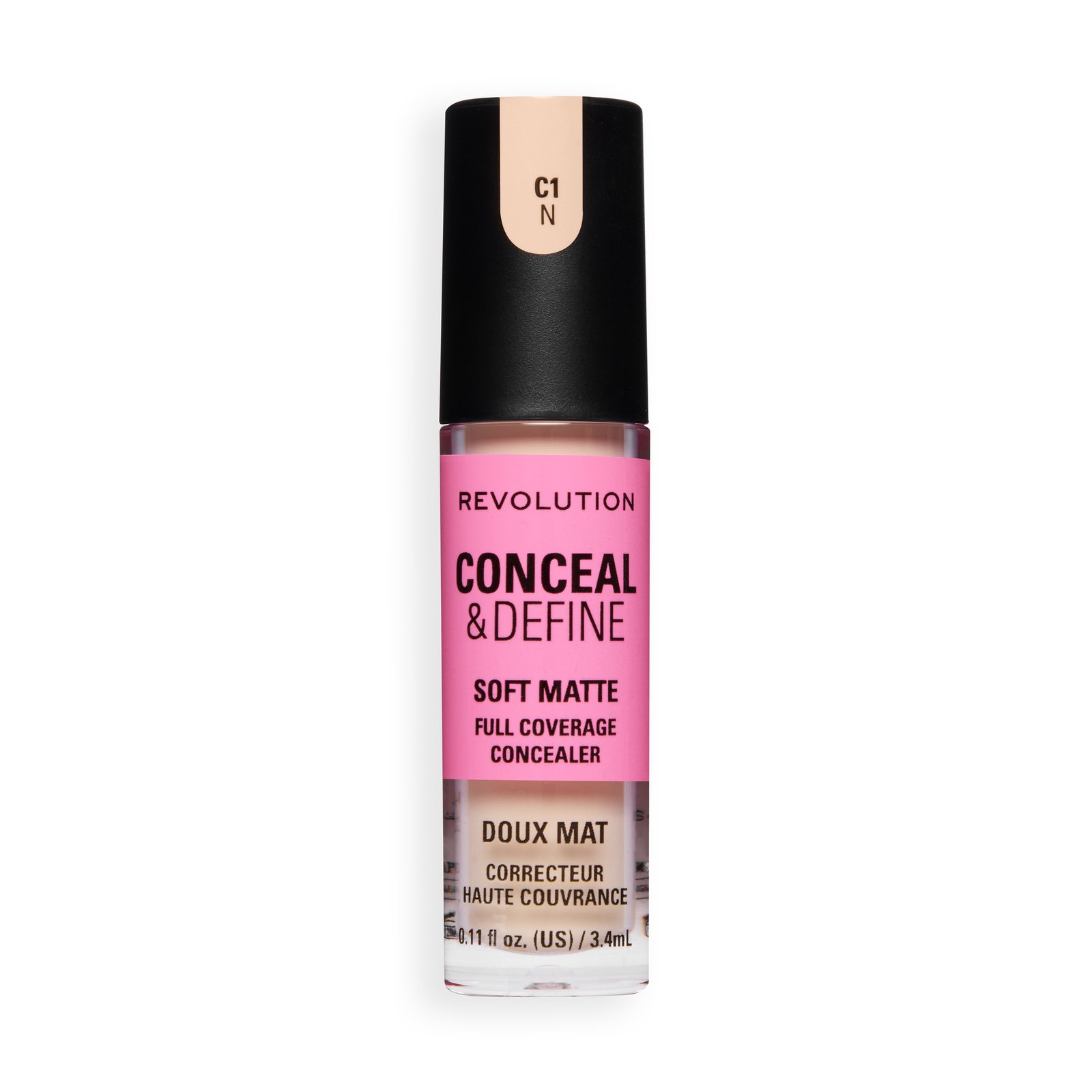Revolution Conceal and Define Full Coverage Concealer C1N, 3,4 ml