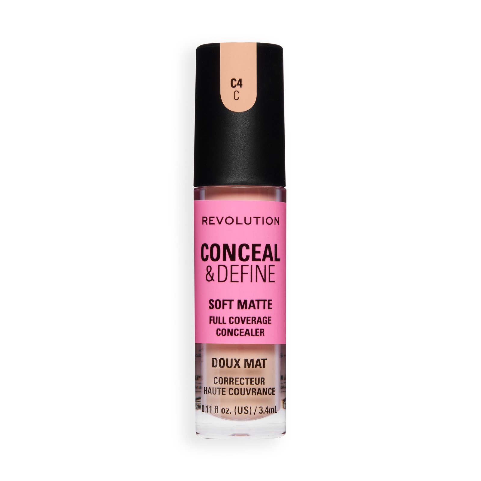 Revolution Conceal and Define Full Coverage Concealer C4C, 3,4 ml