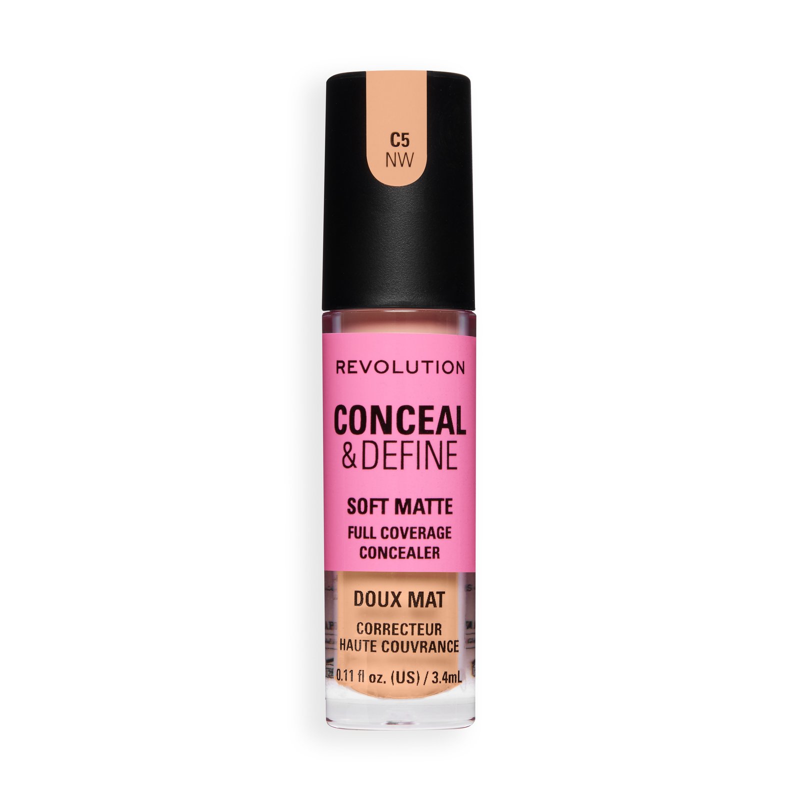 Revolution Conceal and Define Full Coverage Concealer C5NW, 3,4 ml