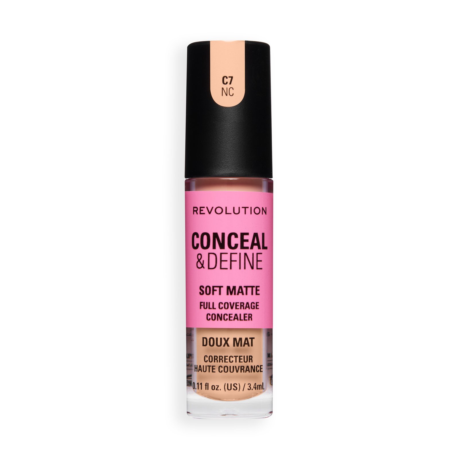 Revolution Conceal and Define Full Coverage Concealer C7NC, 3,4 ml
