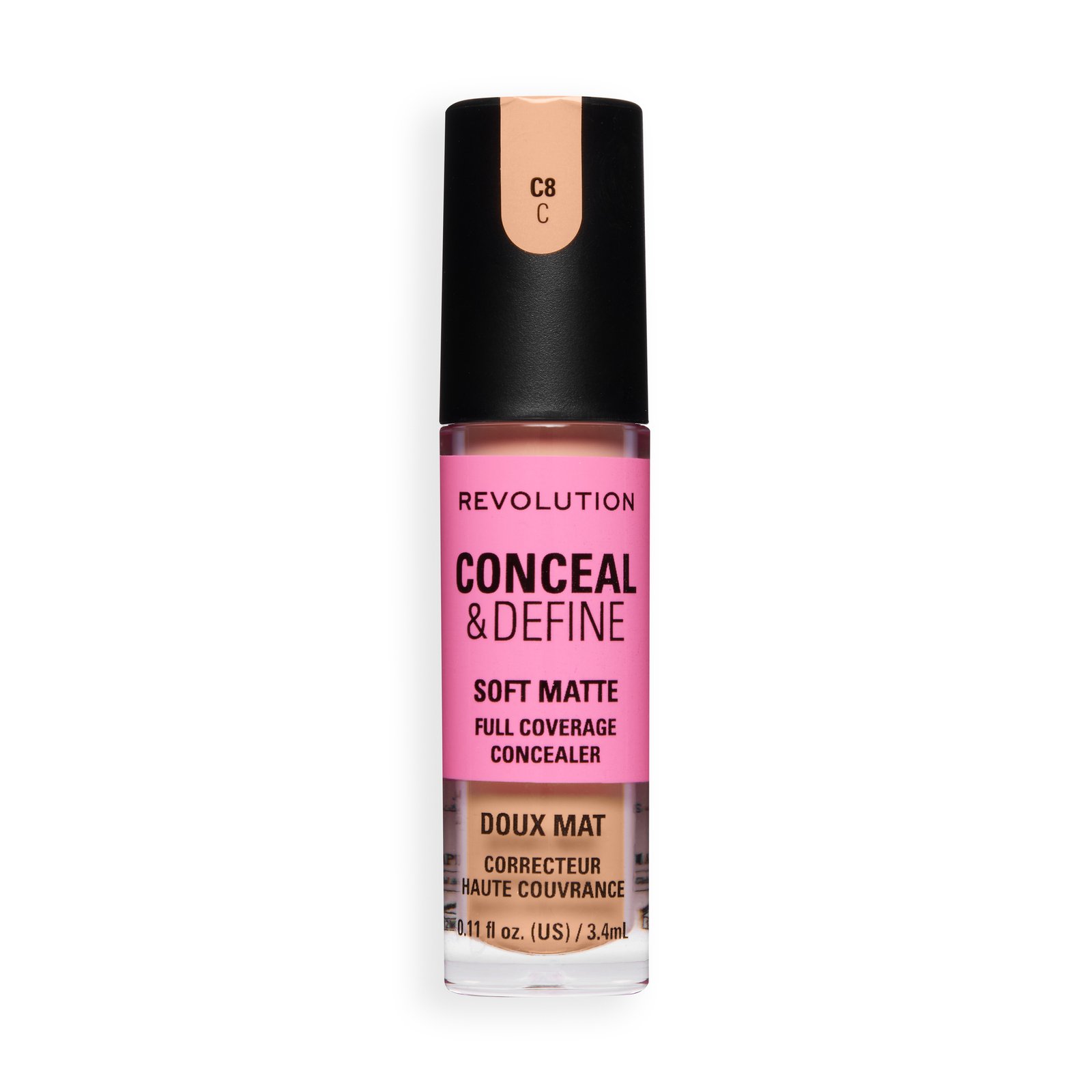 Revolution Conceal and Define Full Coverage Concealer C8C, 3,4 ml