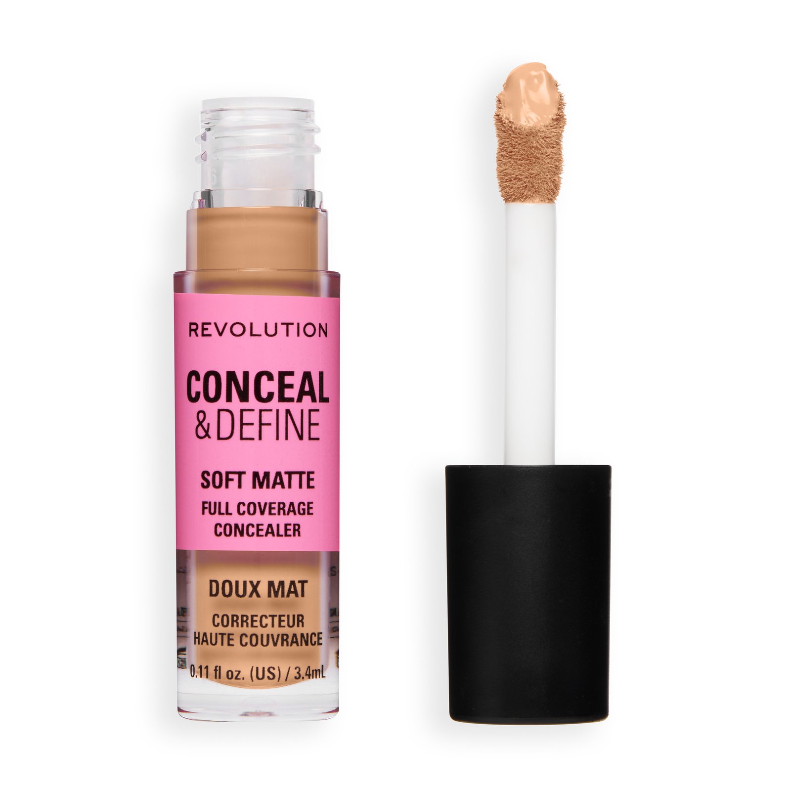 Revolution Conceal and Define Full Coverage Concealer C9W, 3,4 ml