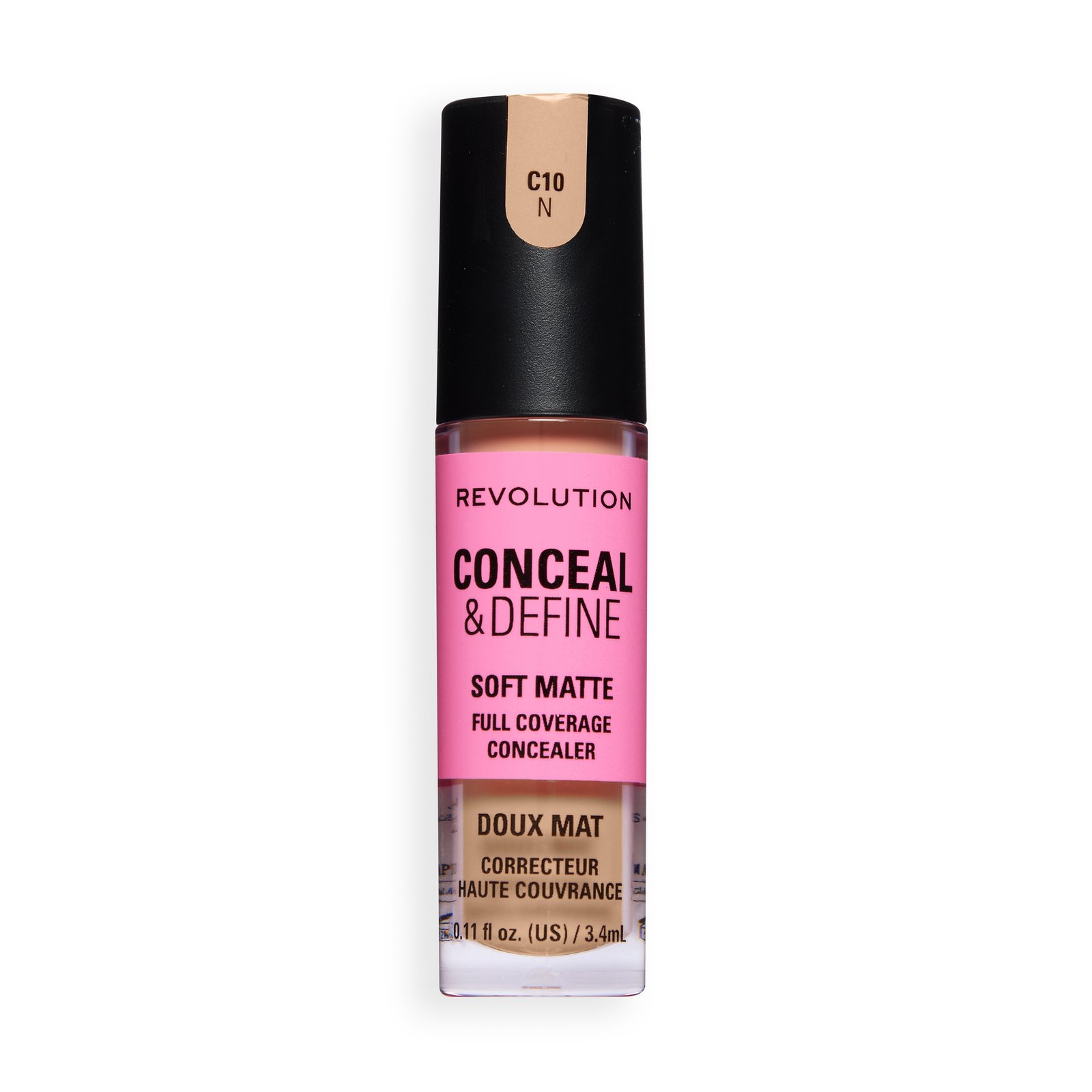 Revolution Conceal and Define Full Coverage Concealer C10N, 3,4 ml
