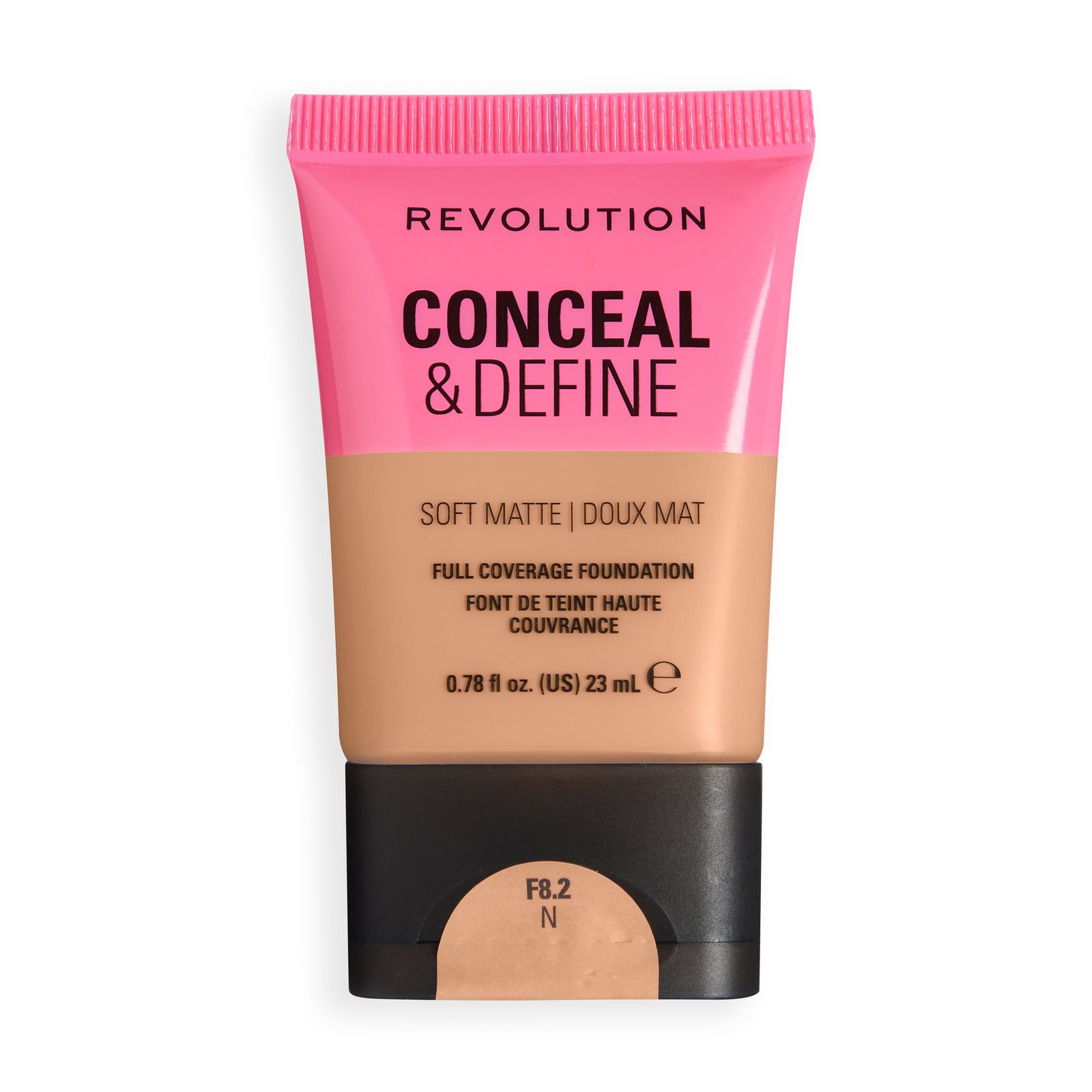 Revolution Conceal and Define Soft Matte Tube Foundation F8.2N, 23 ml