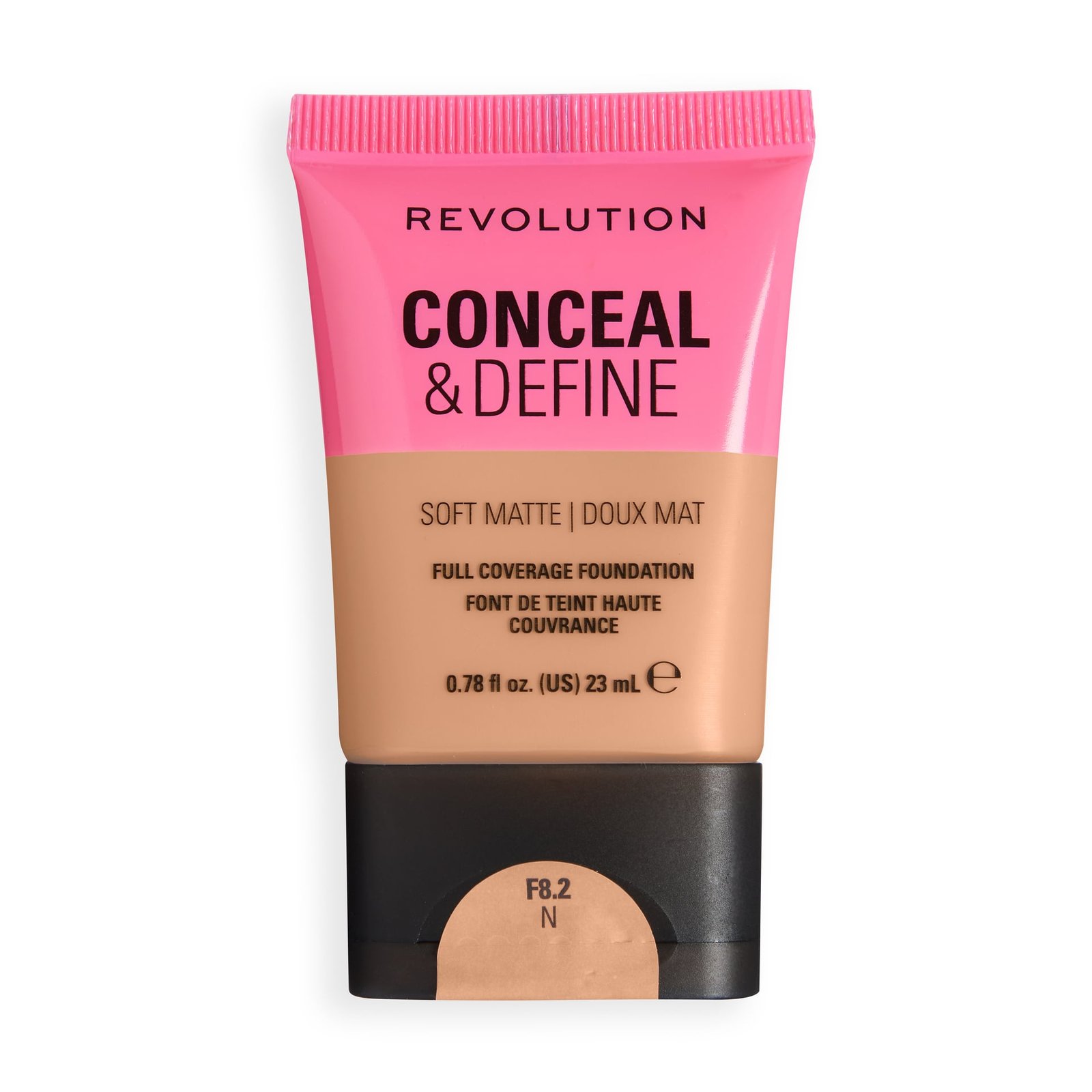 Revolution Conceal and Define Soft Matte Tube Foundation F8.2N, 23 ml