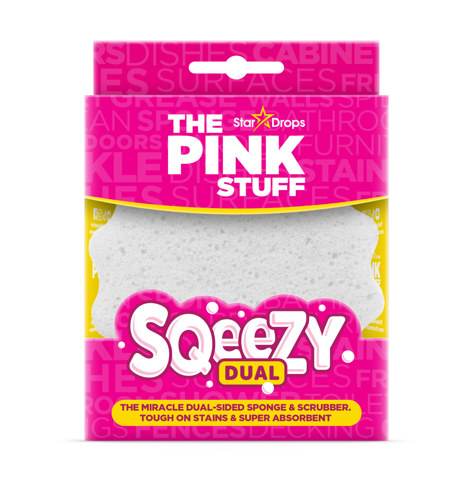The Pink Stuff Squeezy Dual Scrub/Sponge