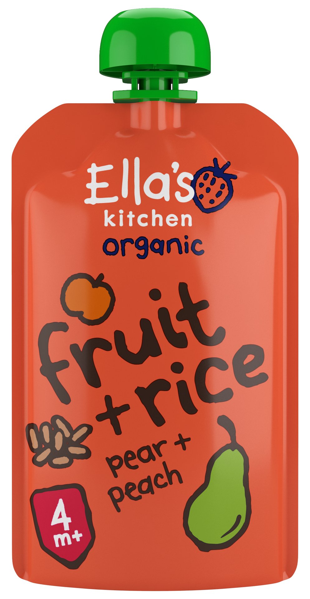 Ella's Kitchen Fruktris med persika & päron 120 g