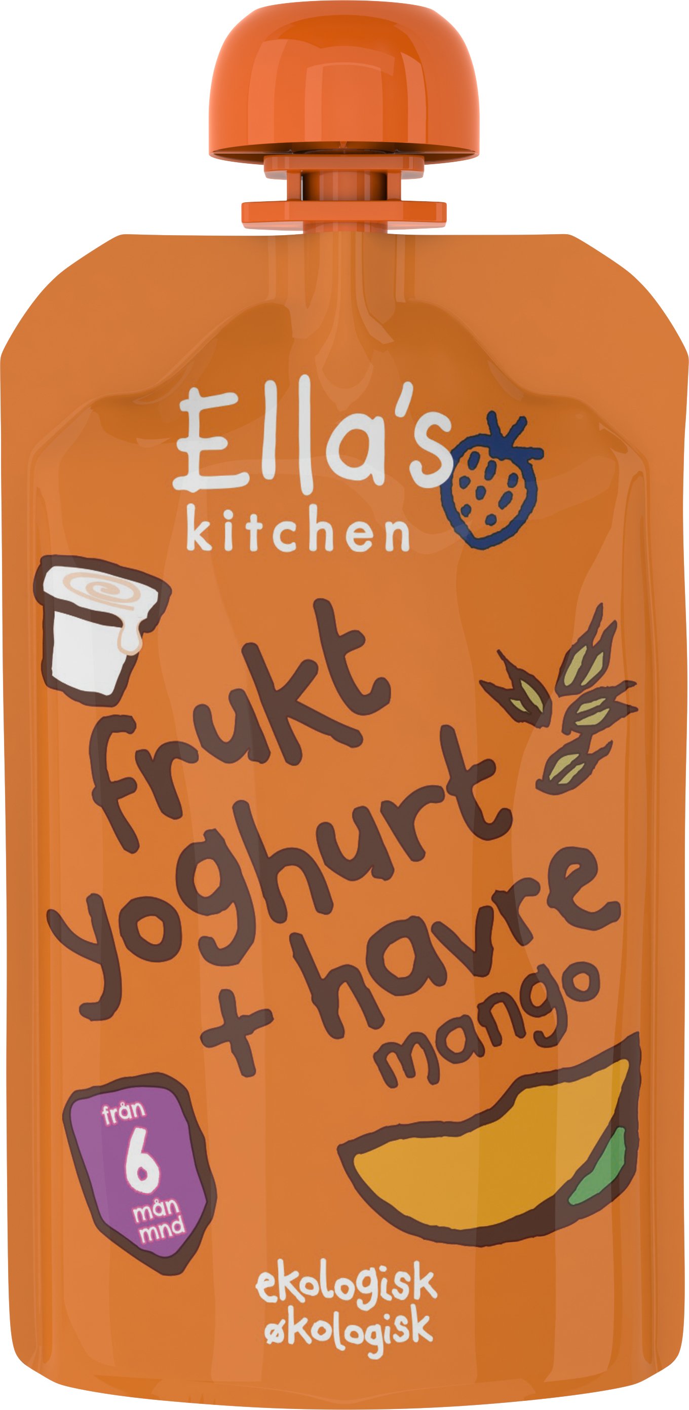 Ella's Kitchen Frukt yoghurt, havre & mango 100 g