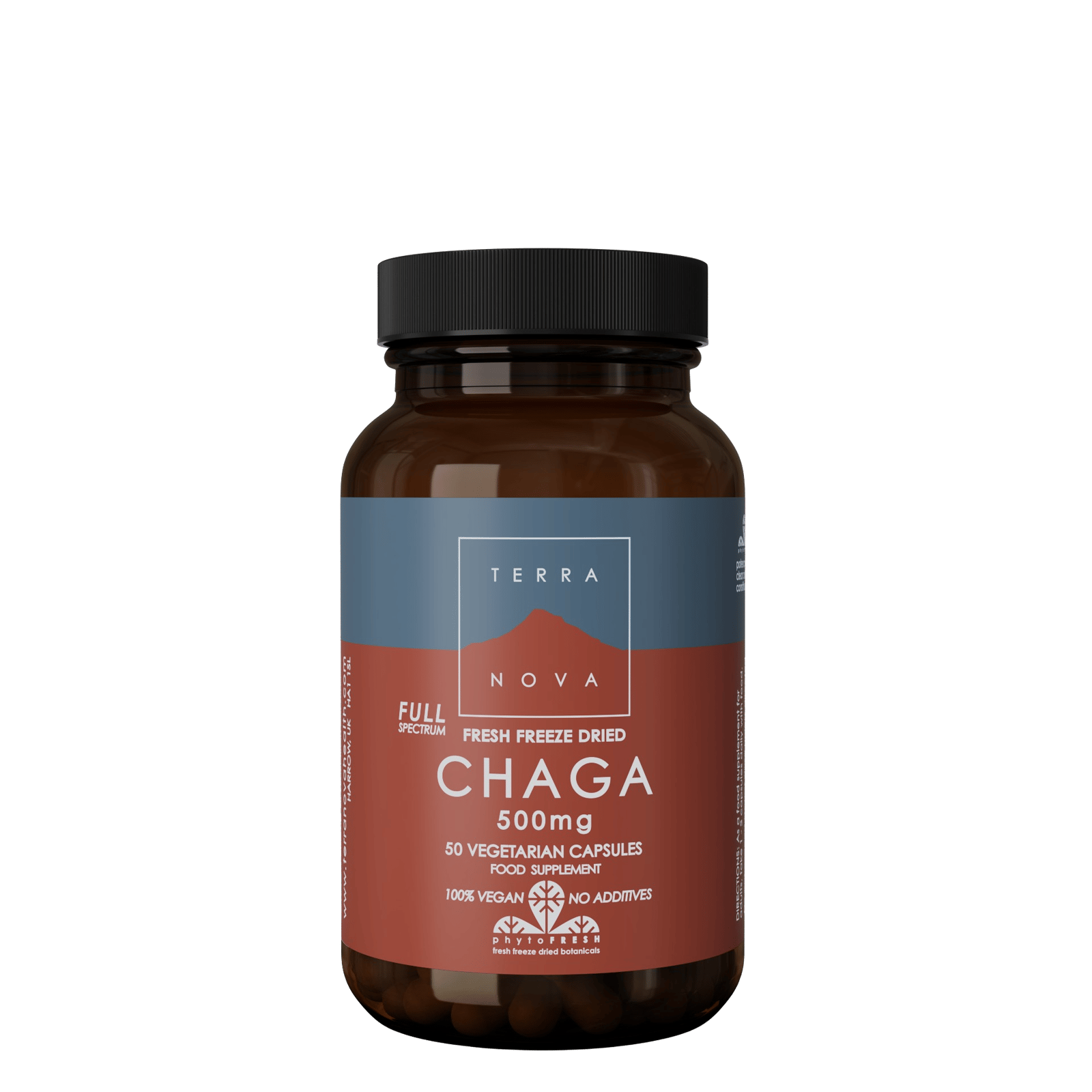 Terranova Chaga 500mg Full-Spectrum Organic 50 kapslar